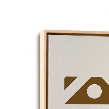 [Color:American Maple], Picture of art in a American Maple frame at an angle