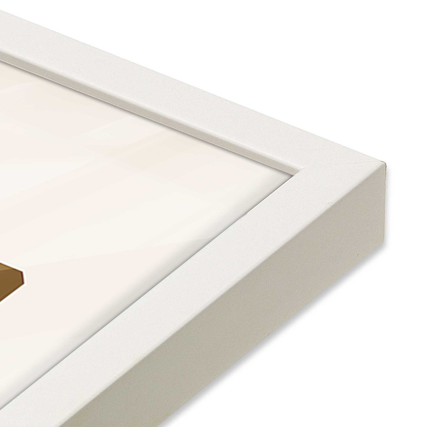 [Color:Opaque White], Picture of art in a Opaque White frame at an angle