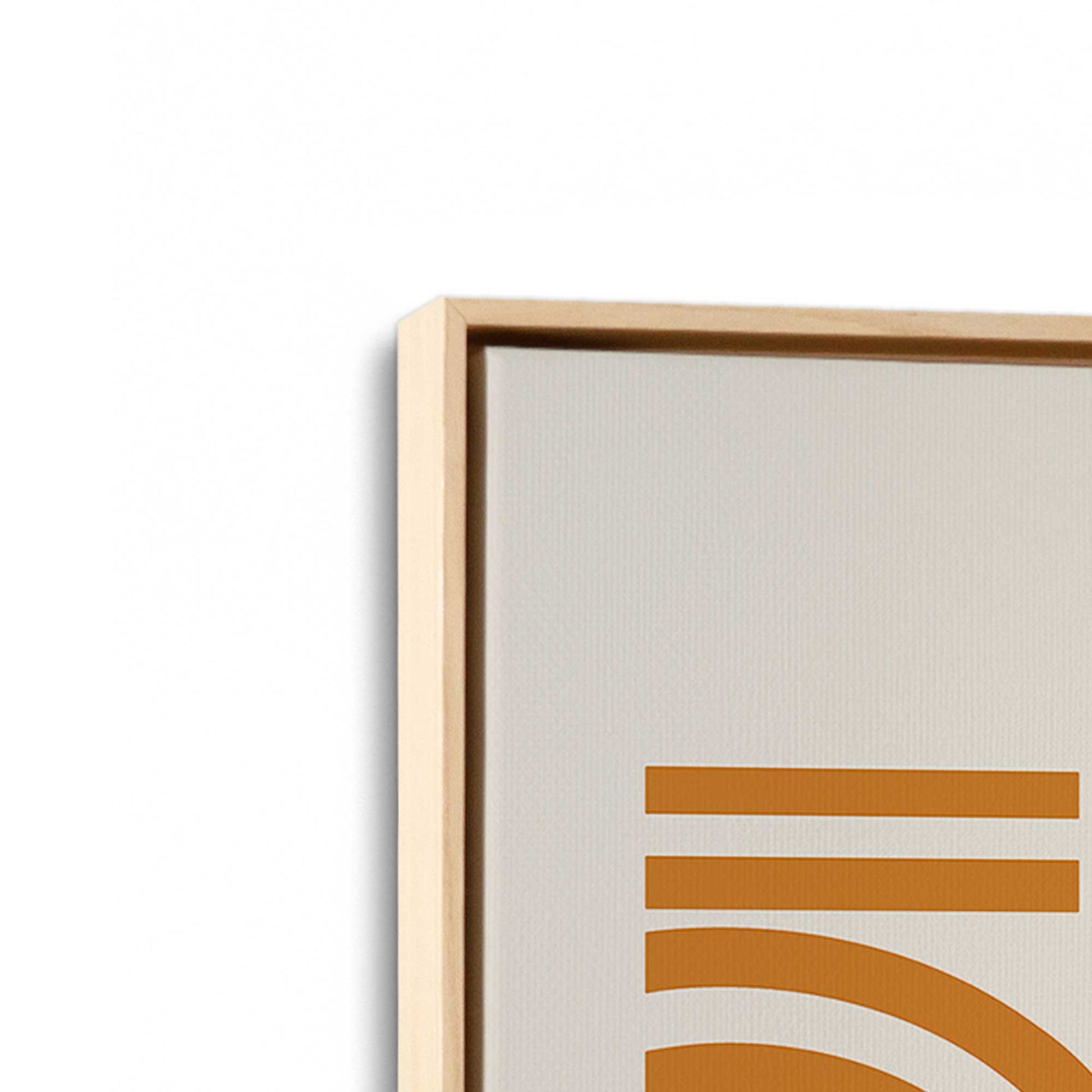 [Color:American Maple], Picture of art in a American Maple frame at an angle