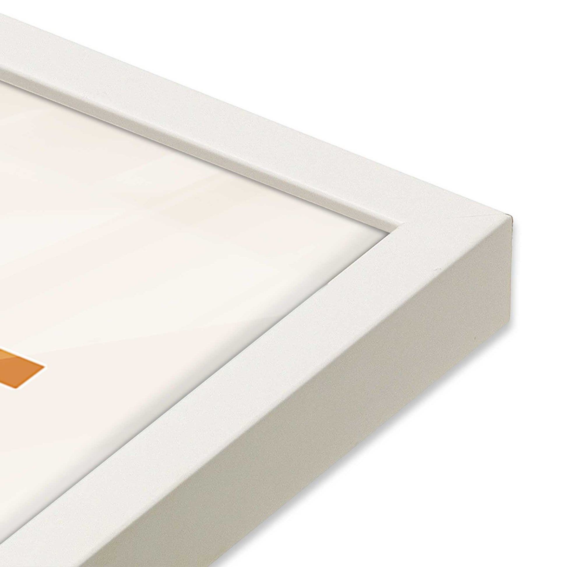 [Color:Opaque White], Picture of art in a Opaque White frame at an angle