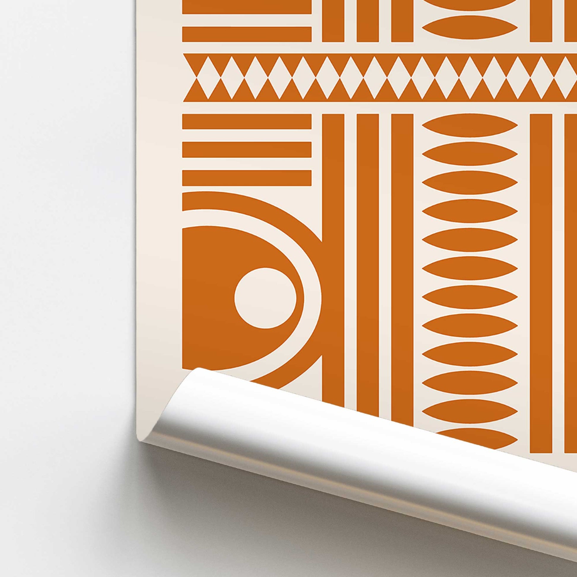 [color:Rolled Print], Picture of close up of art