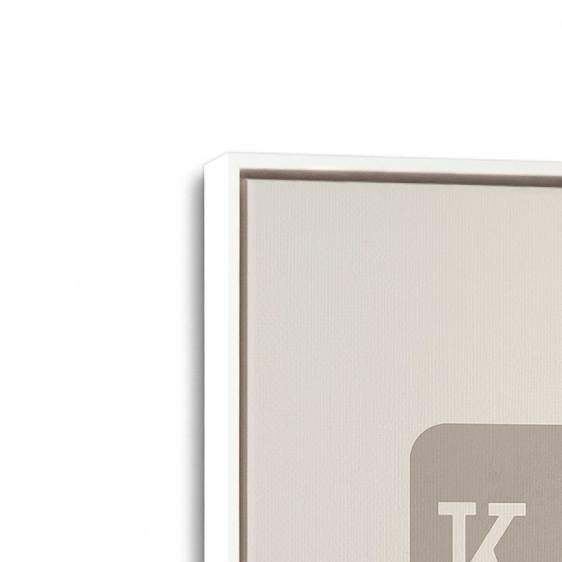 [Color:Opaque White], Picture of art in a White frame at an angle
