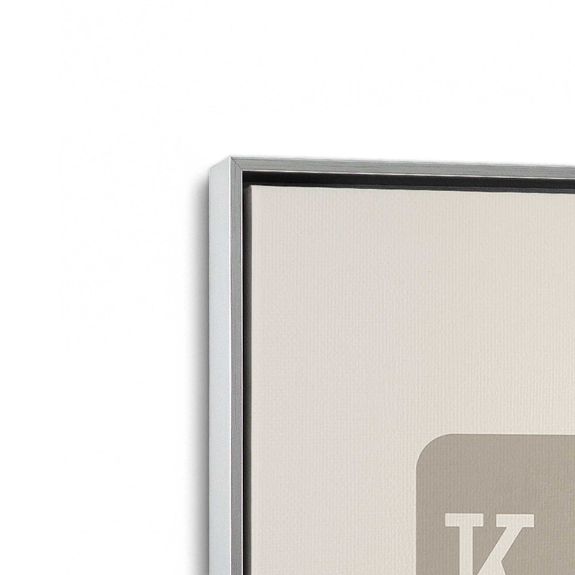[Color:Polished Chrome], Picture of art in a Polished Chrome frame at an angle