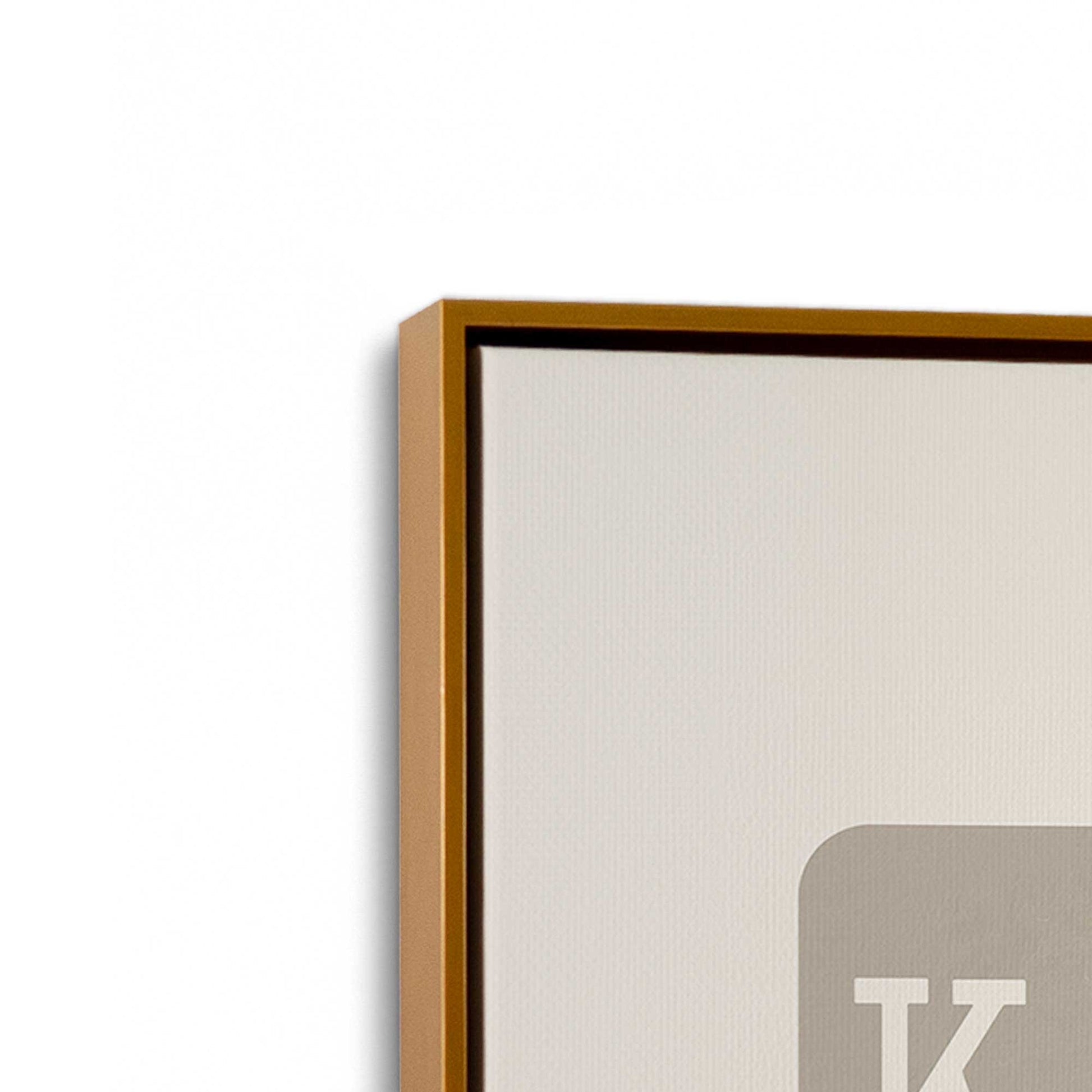 [Color:Polished Gold], Picture of art in a Polished Gold frame at an angle