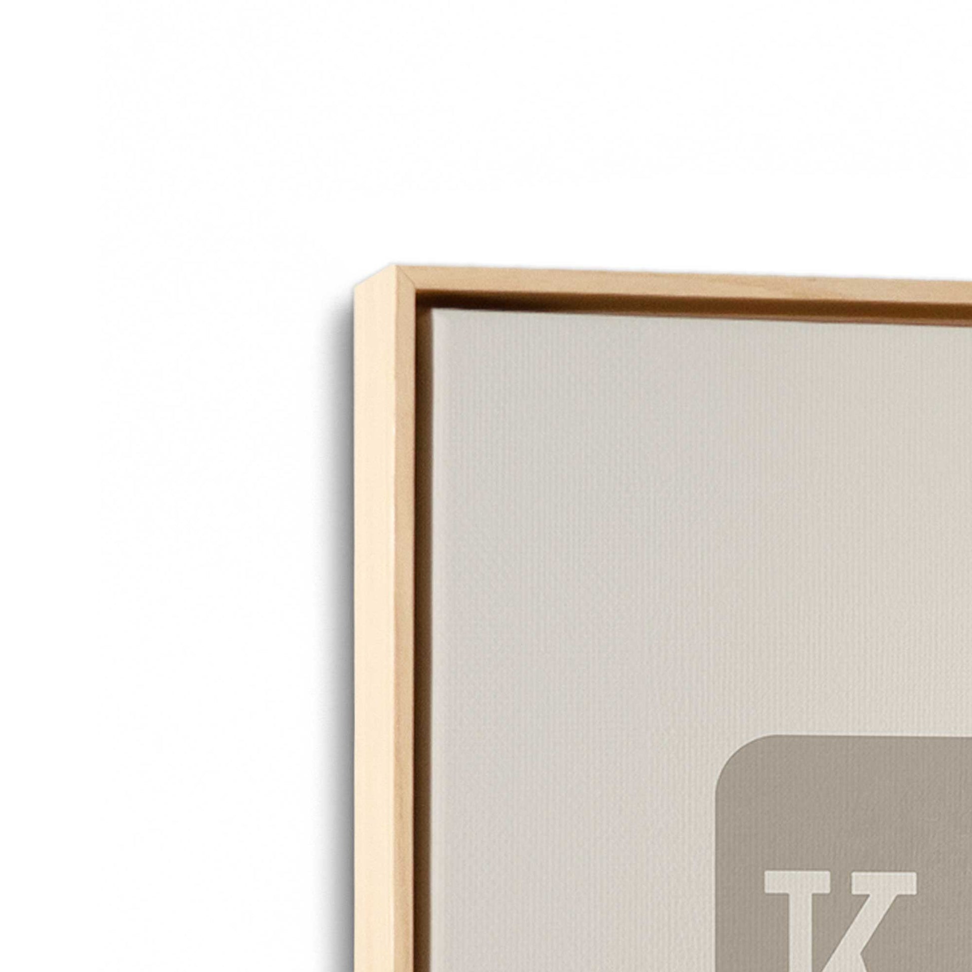 [Color:American Maple], Picture of art in a American Maple frame at an angle