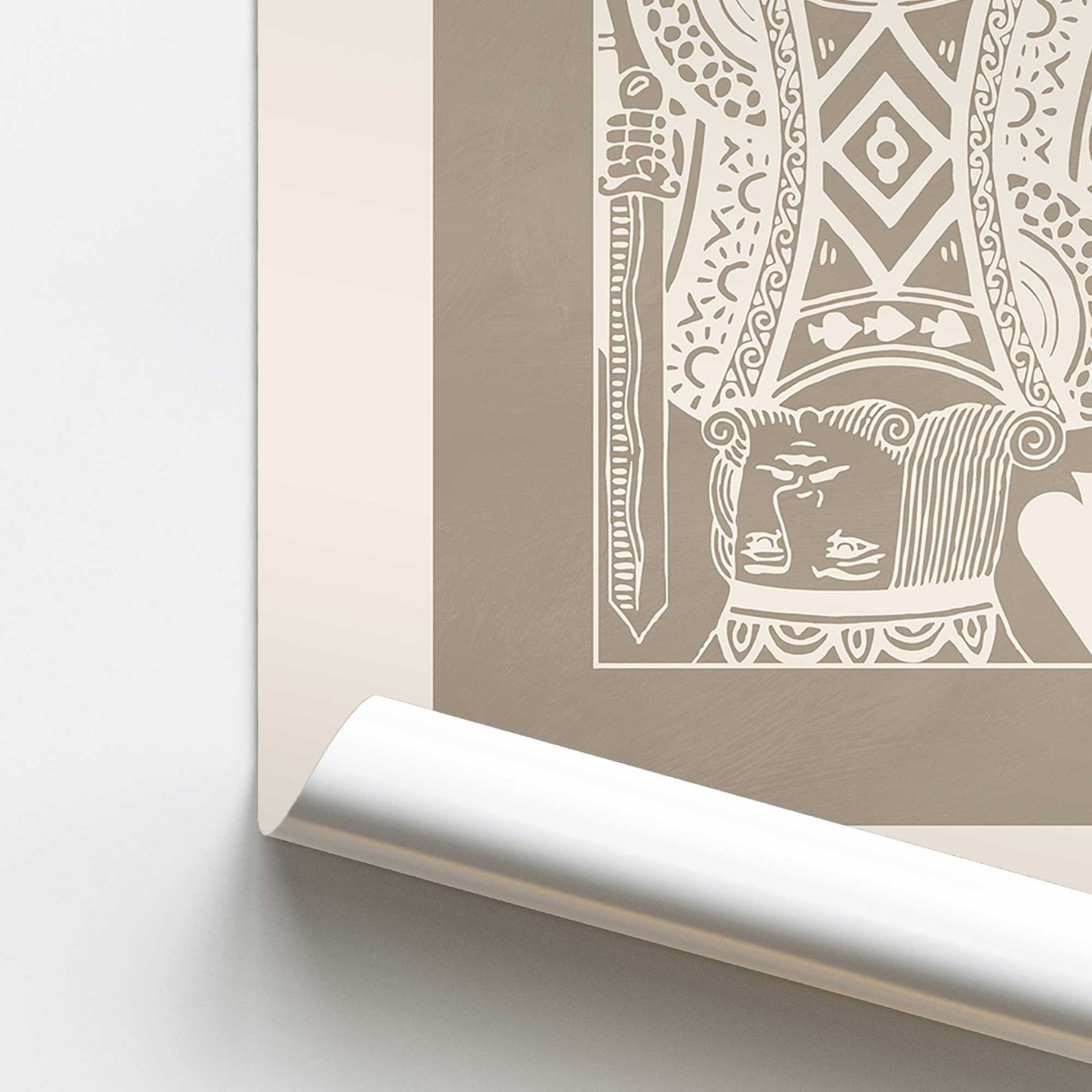 [color:Rolled Print], Picture of close up of art