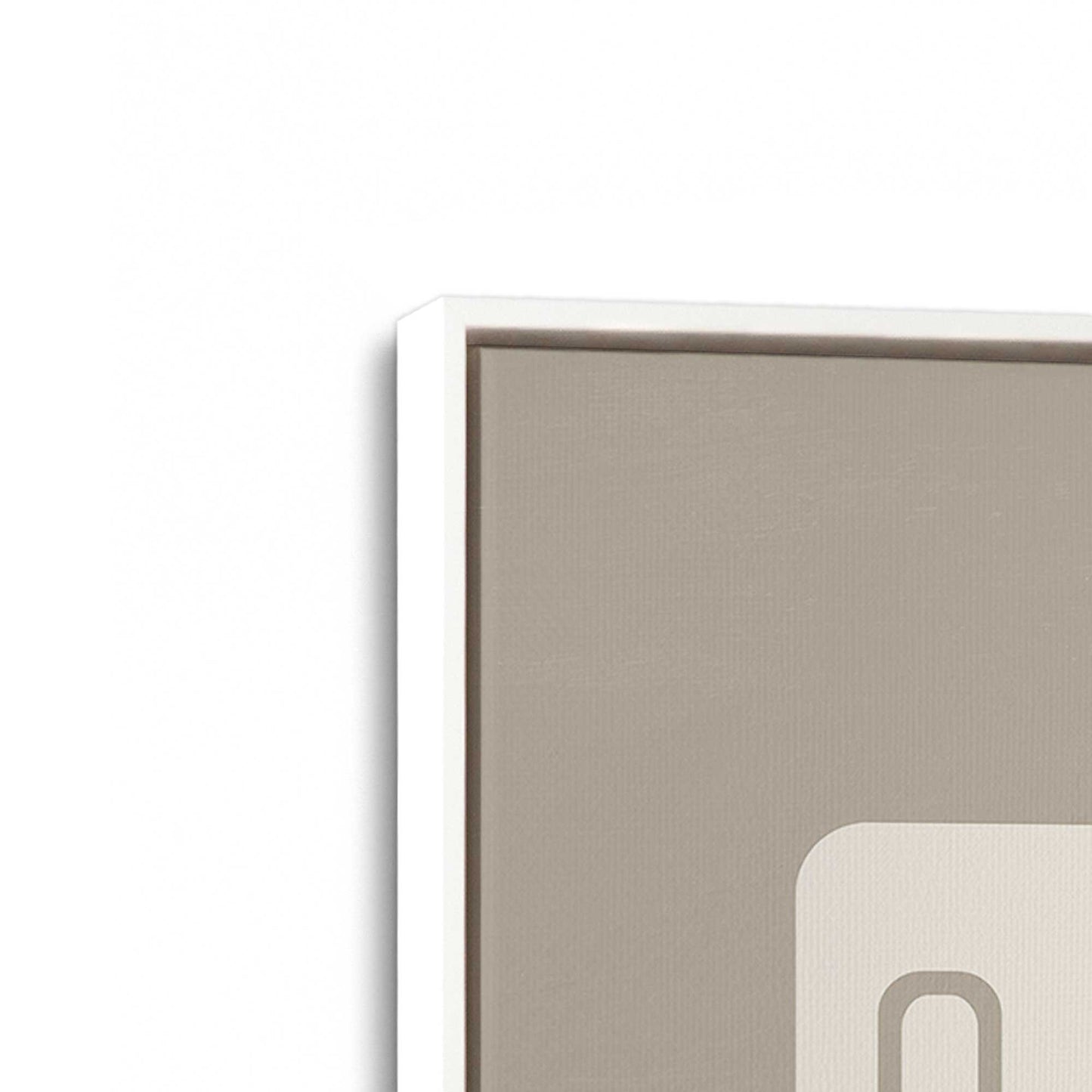 [Color:Opaque White], Picture of art in a White frame at an angle
