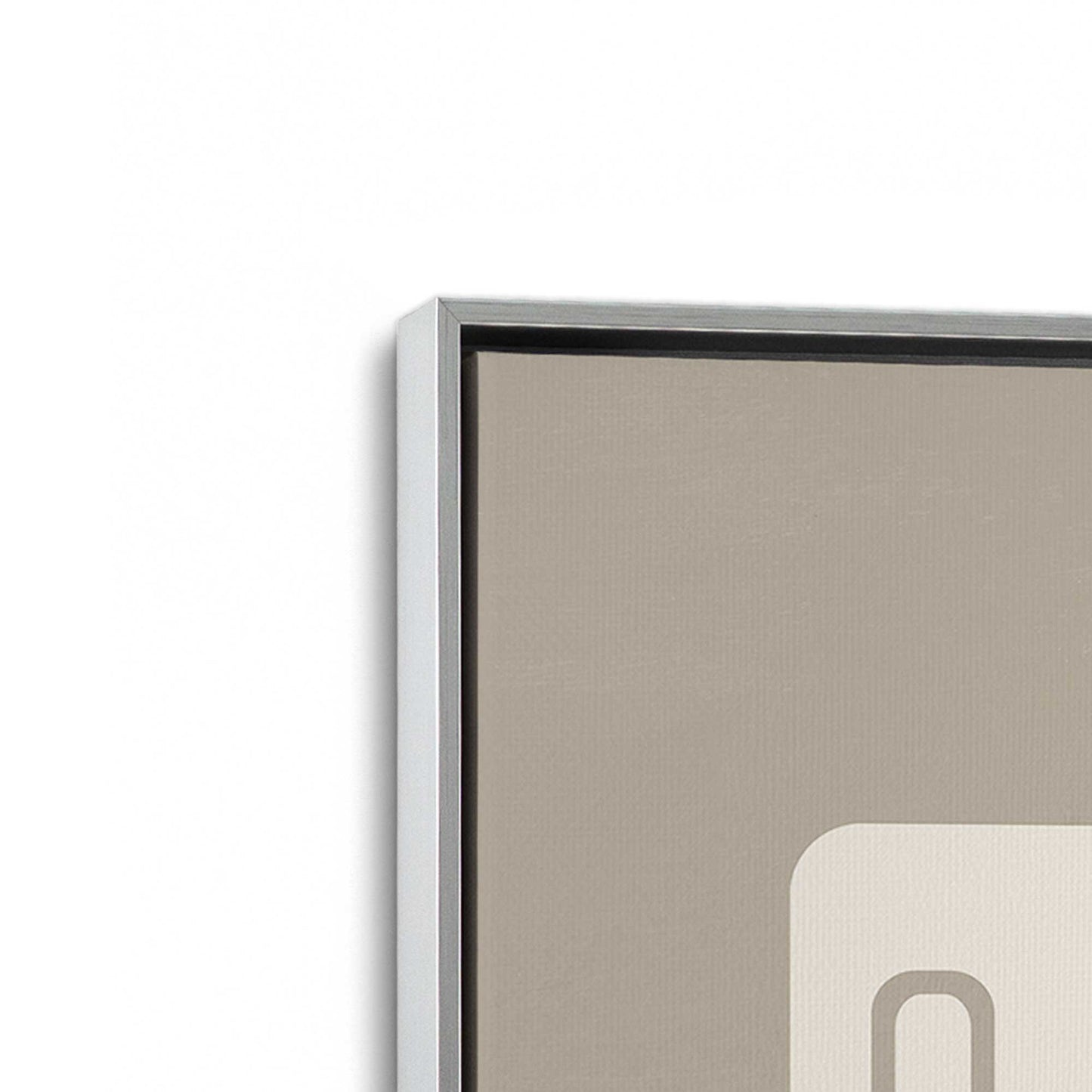 [Color:Polished Chrome], Picture of art in a Polished Chrome frame at an angle