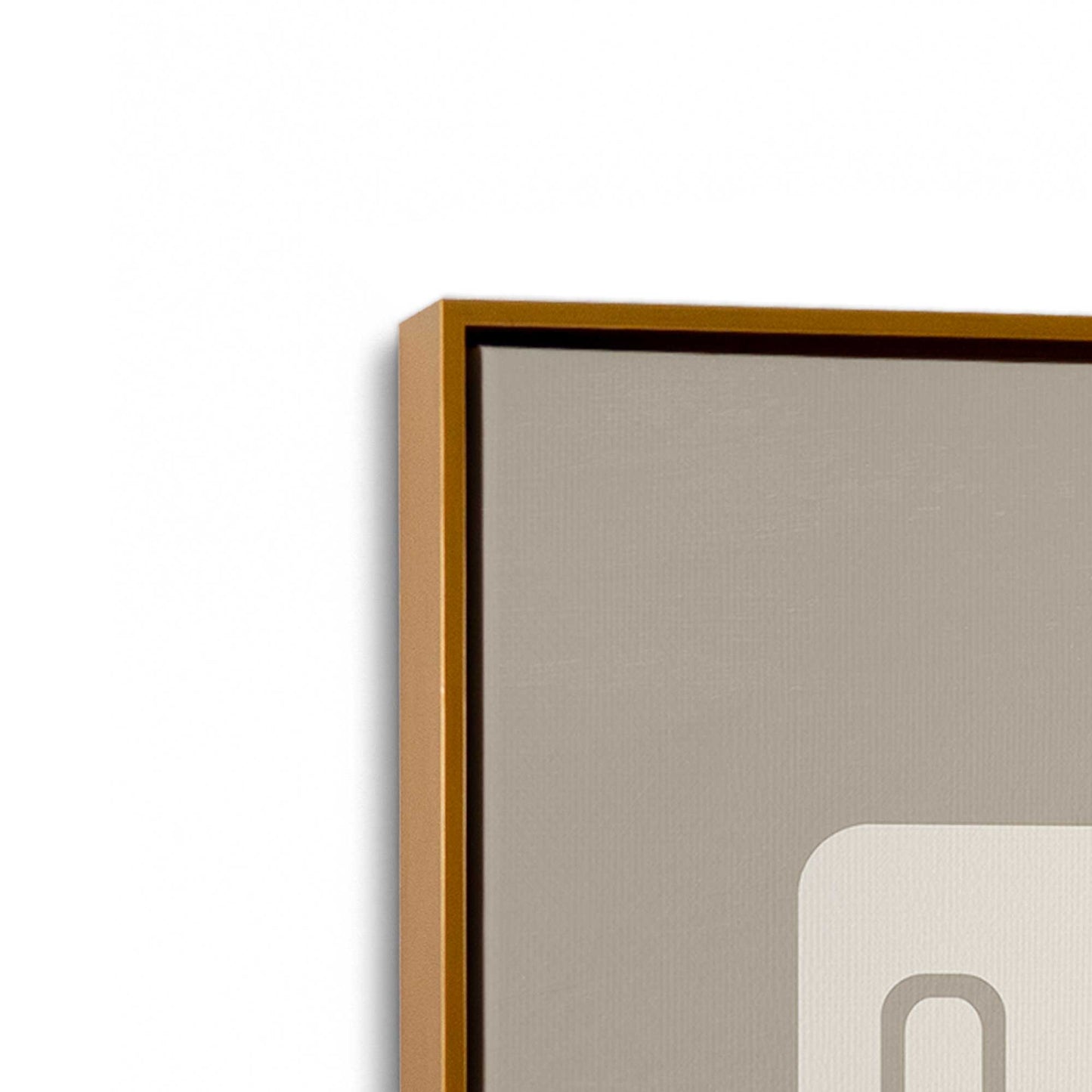 [Color:Polished Gold], Picture of art in a Polished Gold frame at an angle