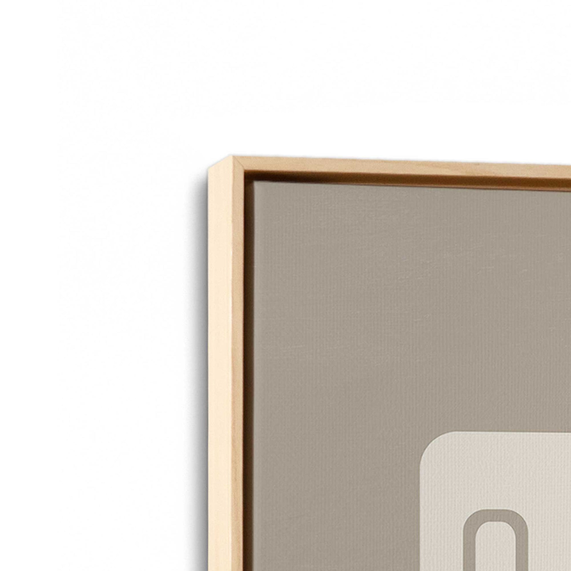 [Color:American Maple], Picture of art in a American Maple frame at an angle