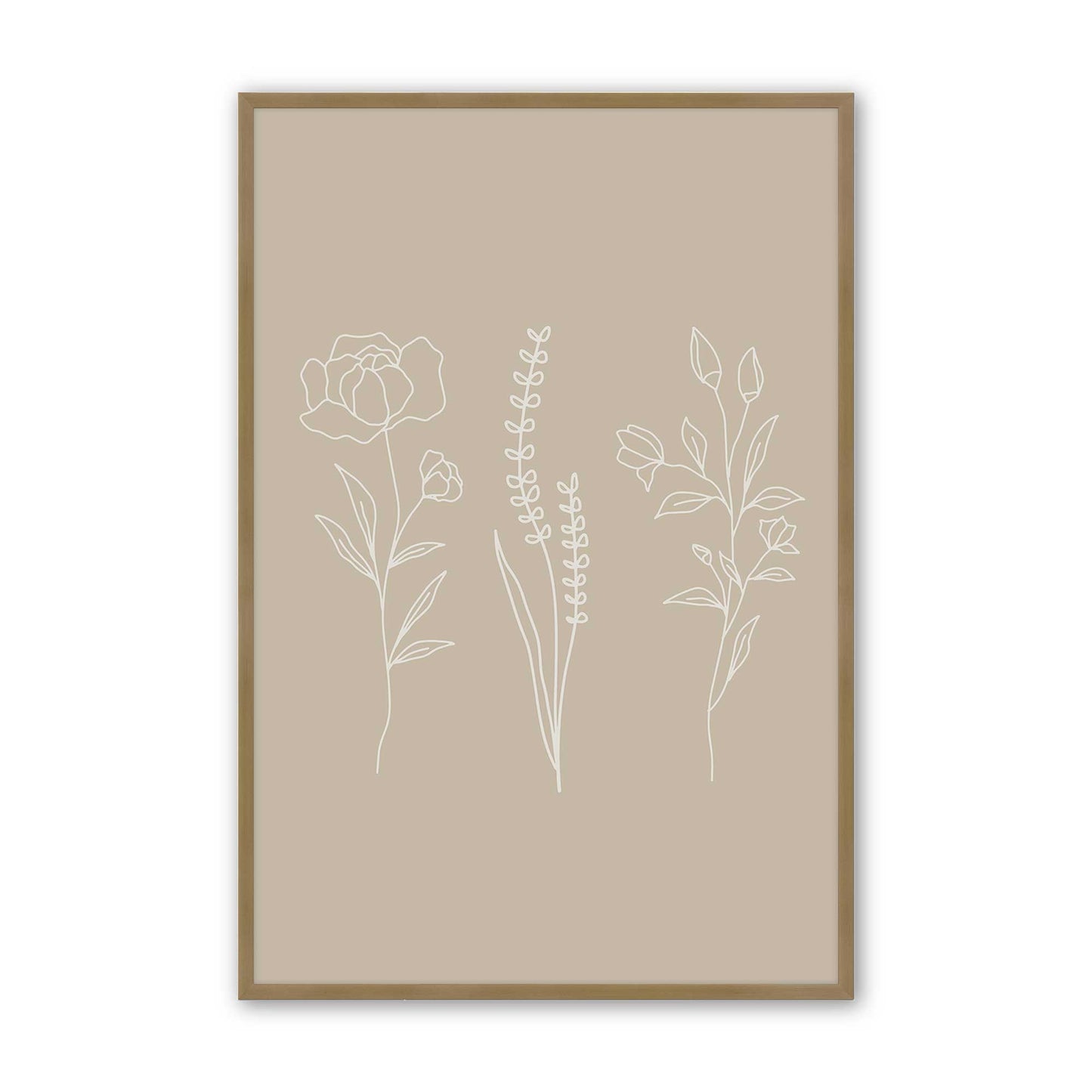 [Color:Brushed Gold], Picture of art in a Brushed Gold frame