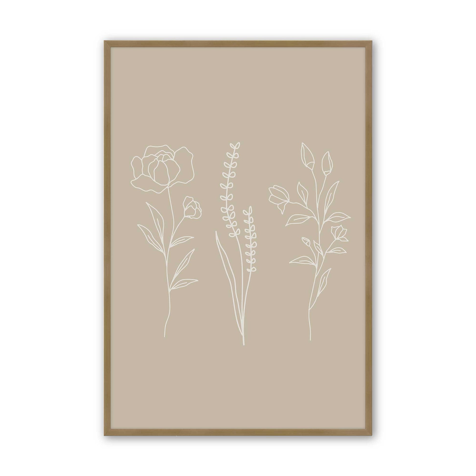 [Color:Brushed Gold], Picture of art in a Brushed Gold frame