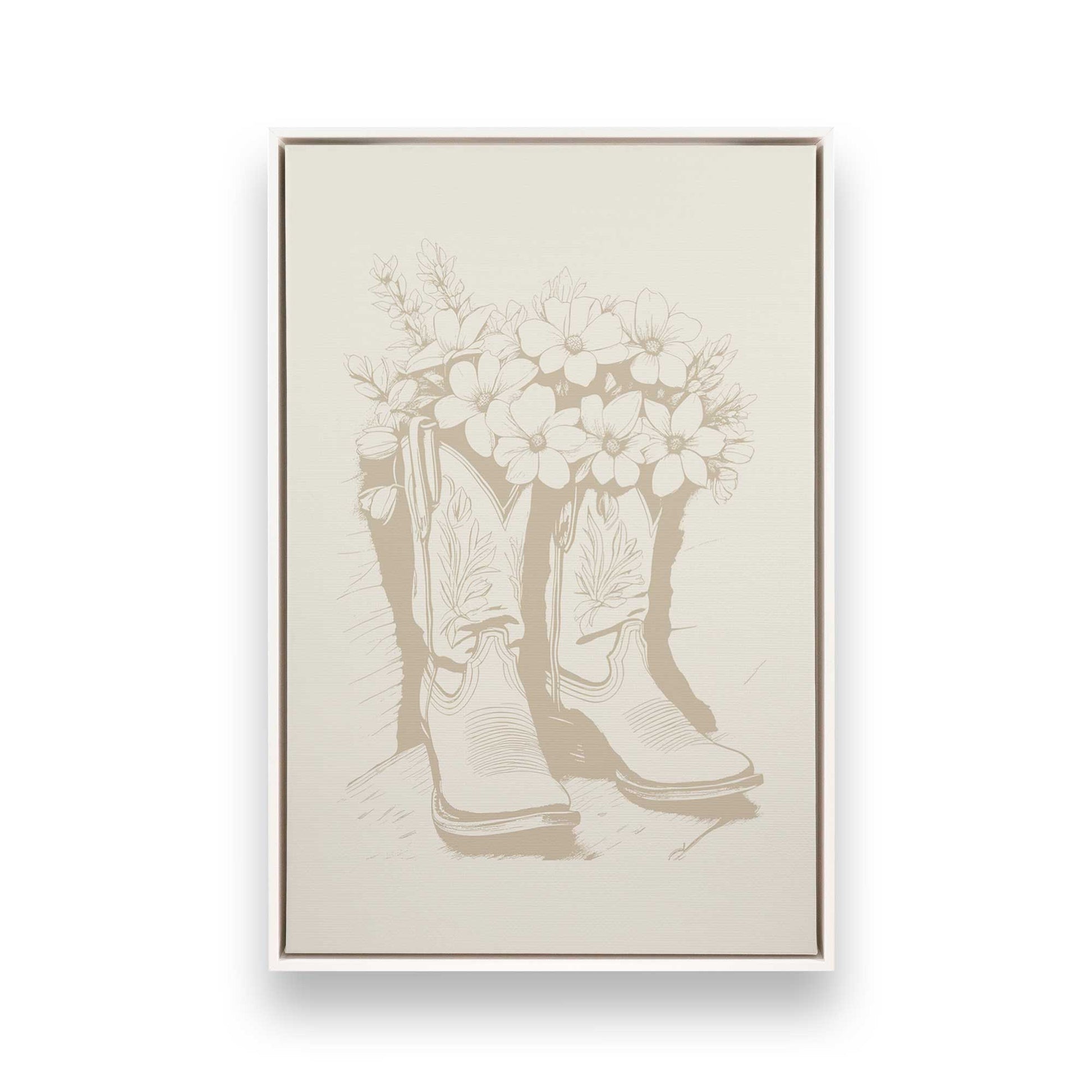[Color:Opaque White], Picture of art in a White frame