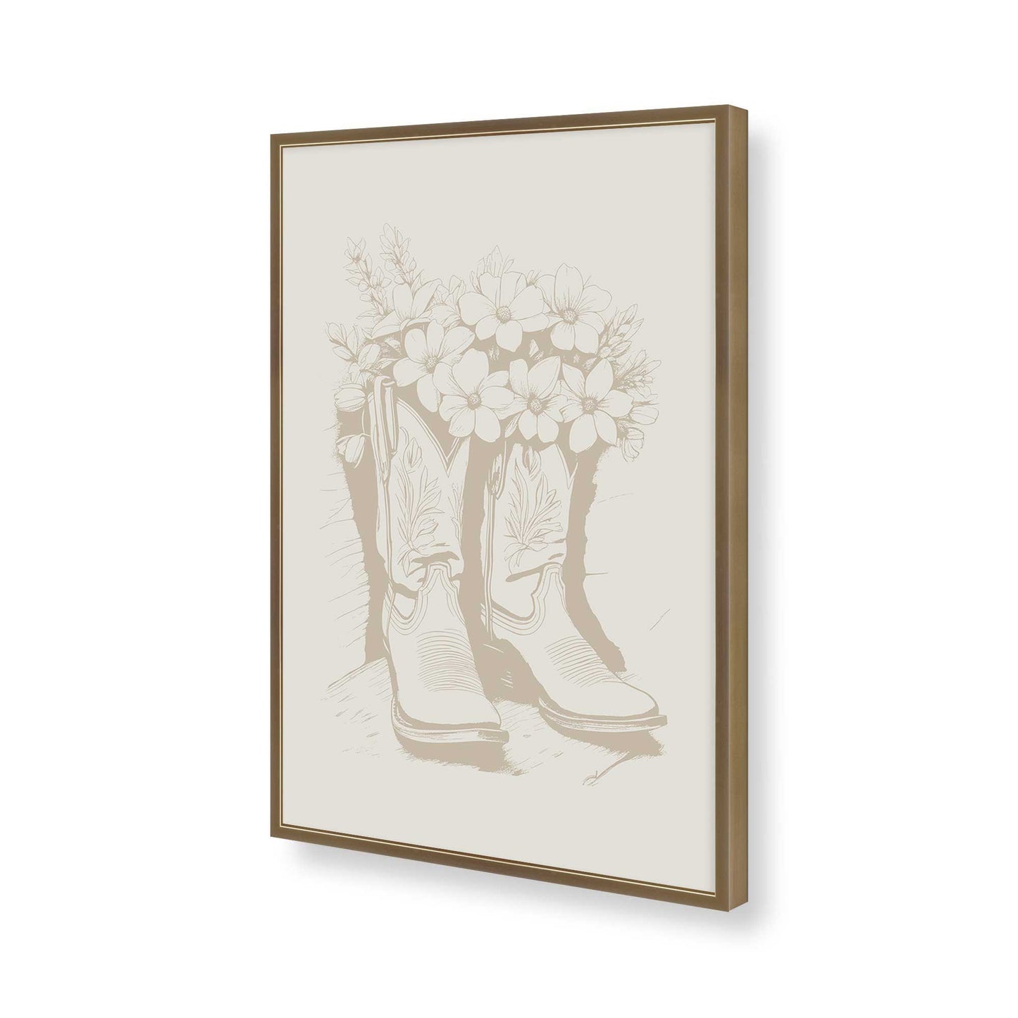 [Color:Brushed Gold], Picture of art in a Brushed Gold frame of the corner