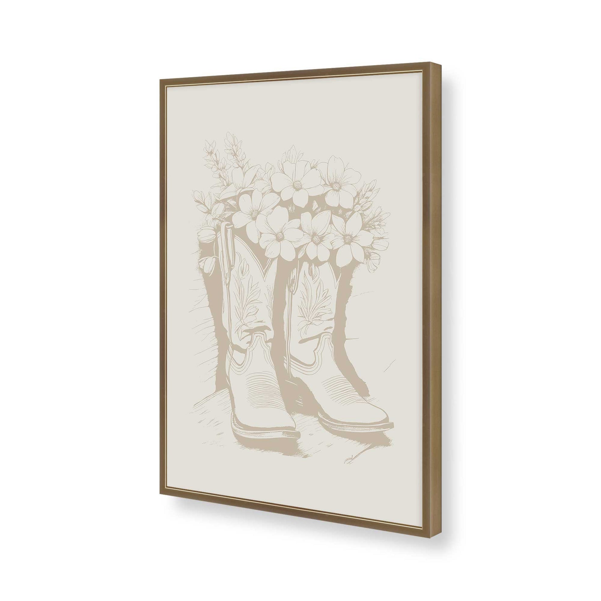 [Color:Brushed Gold], Picture of art in a Brushed Gold frame of the corner
