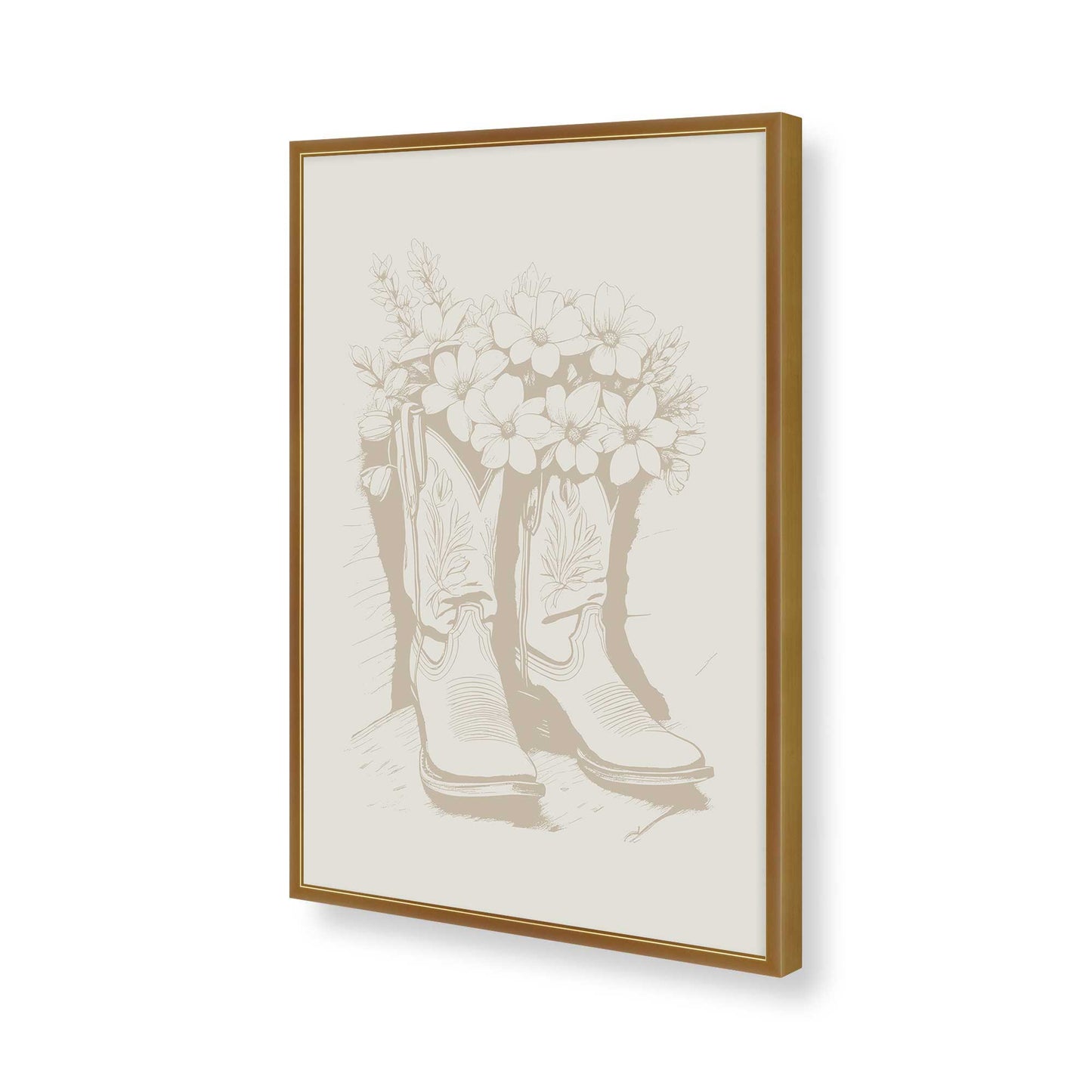 [Color:Polished Gold], Picture of art in a Polished Gold frame of the corner