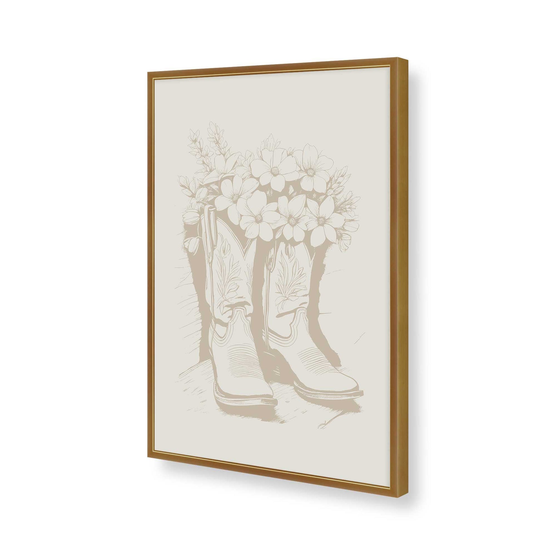 [Color:Polished Gold], Picture of art in a Polished Gold frame of the corner