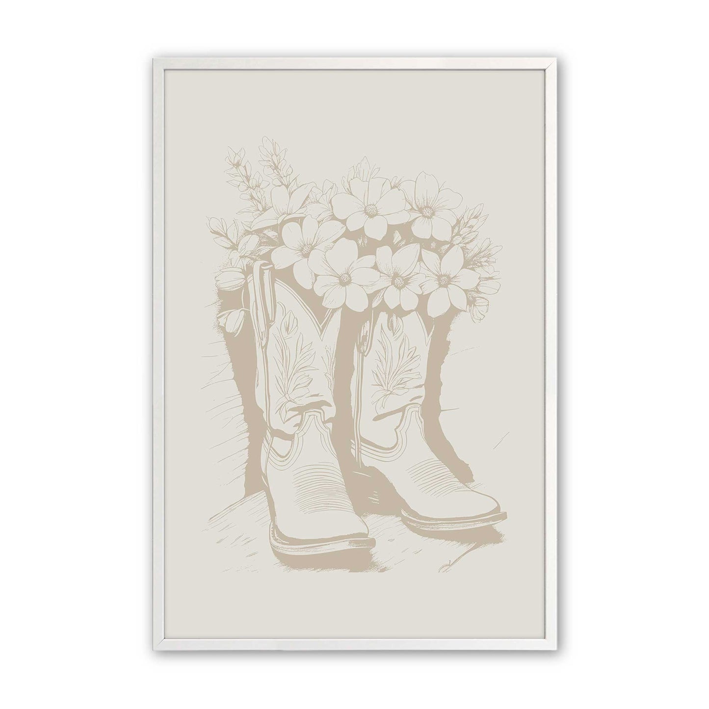 [Color:Opaque White], Picture of art in a Opaque White frame