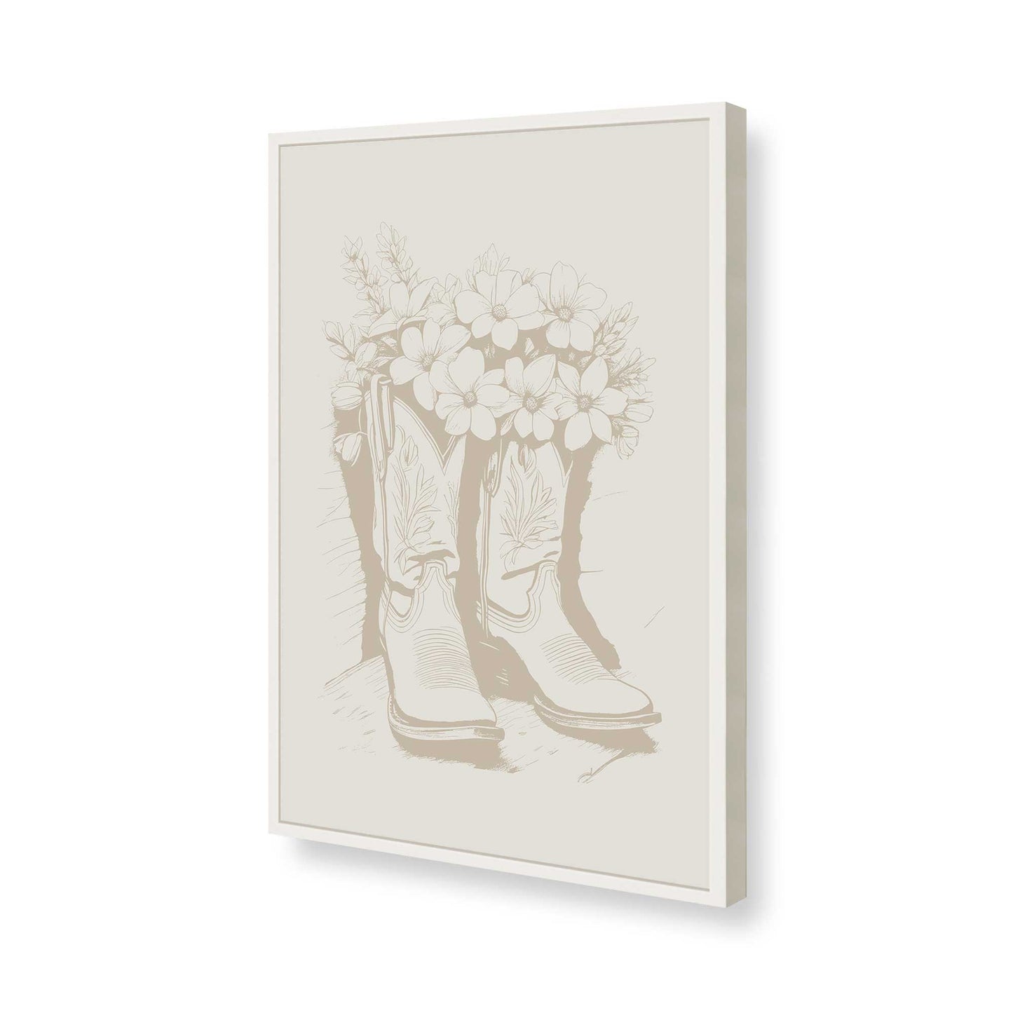 [Color:Opaque White], Picture of art in a Opaque White frame of the corner