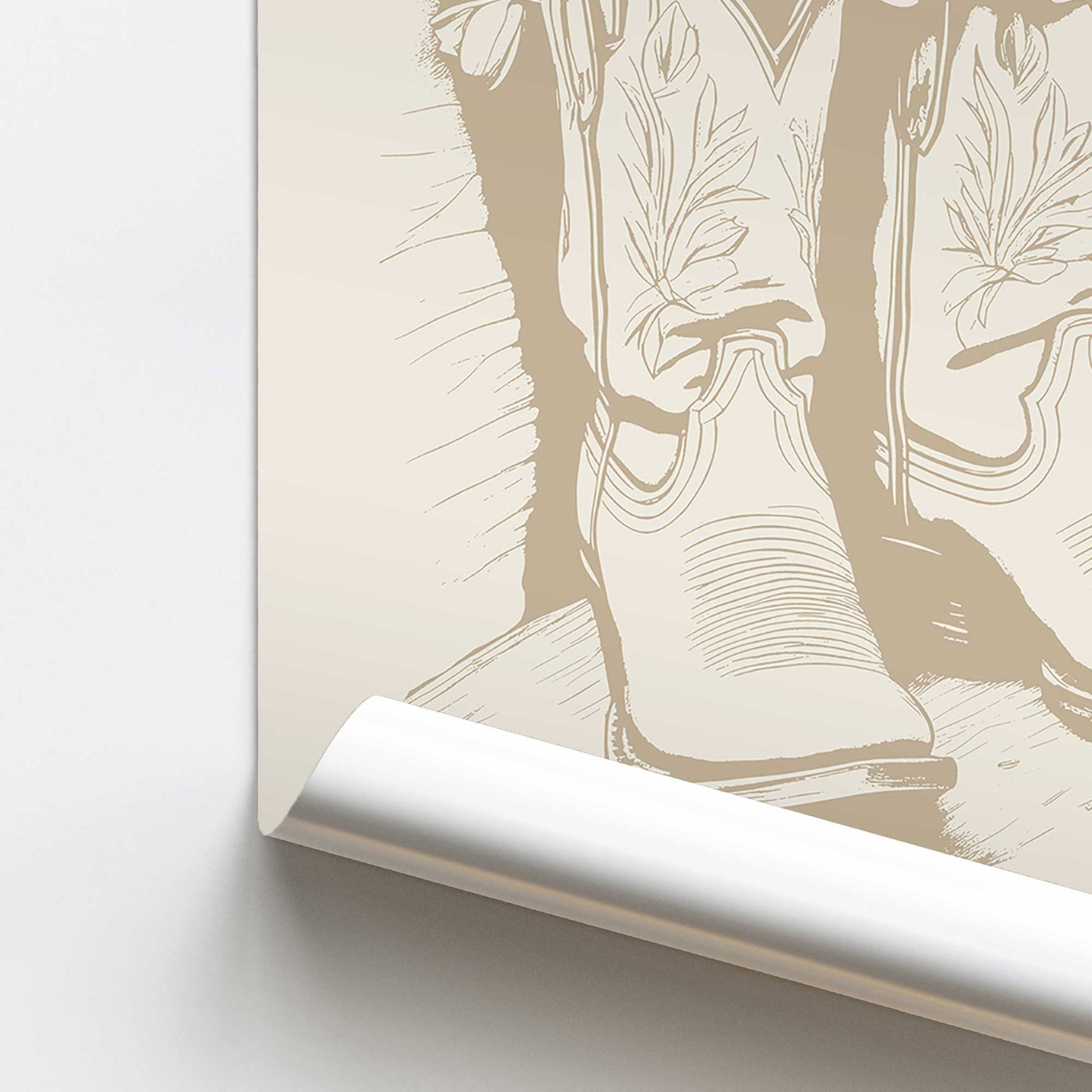 [color:Rolled Print], Picture of close up of art