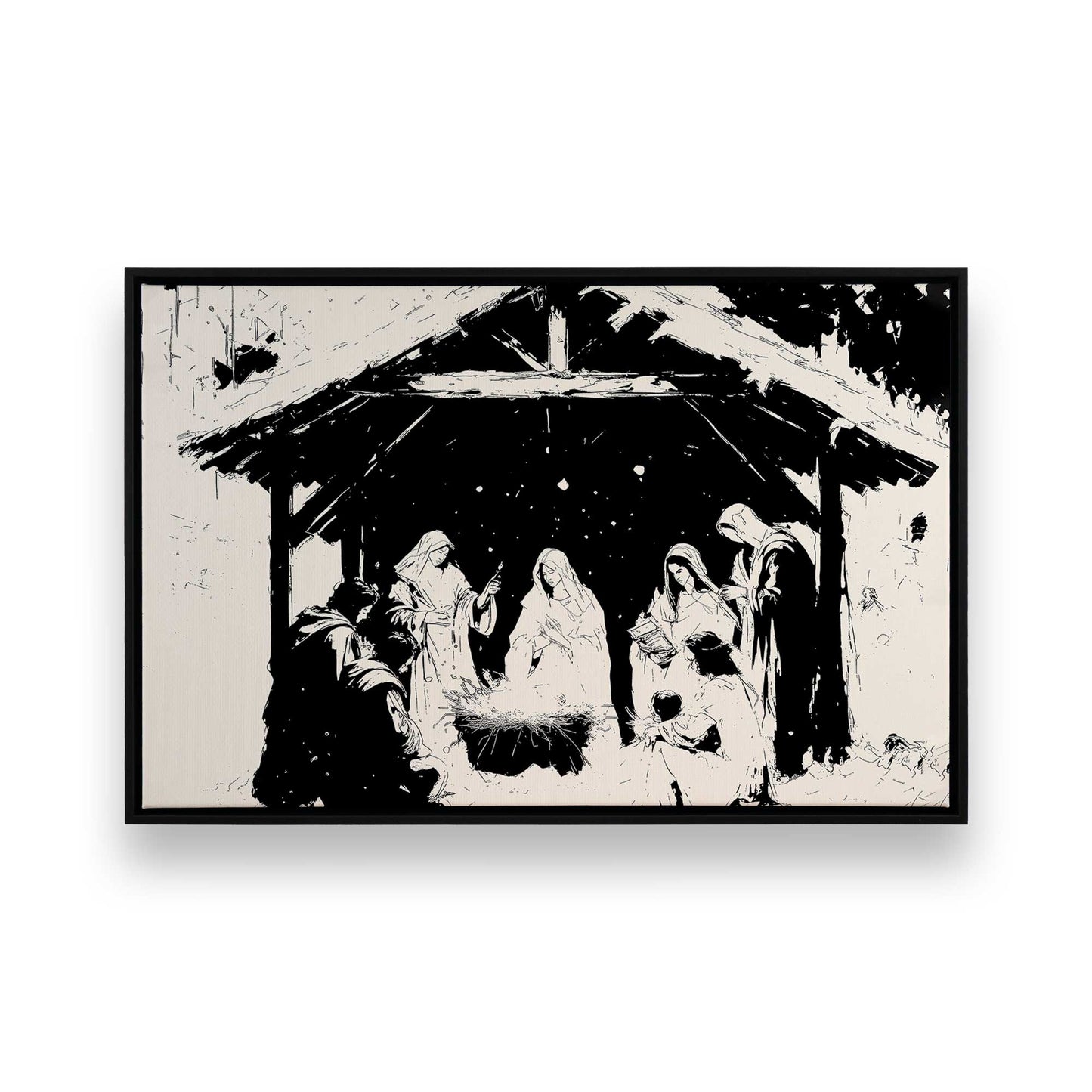 [Color:Satin Black], Picture of art in a Satin Black frame