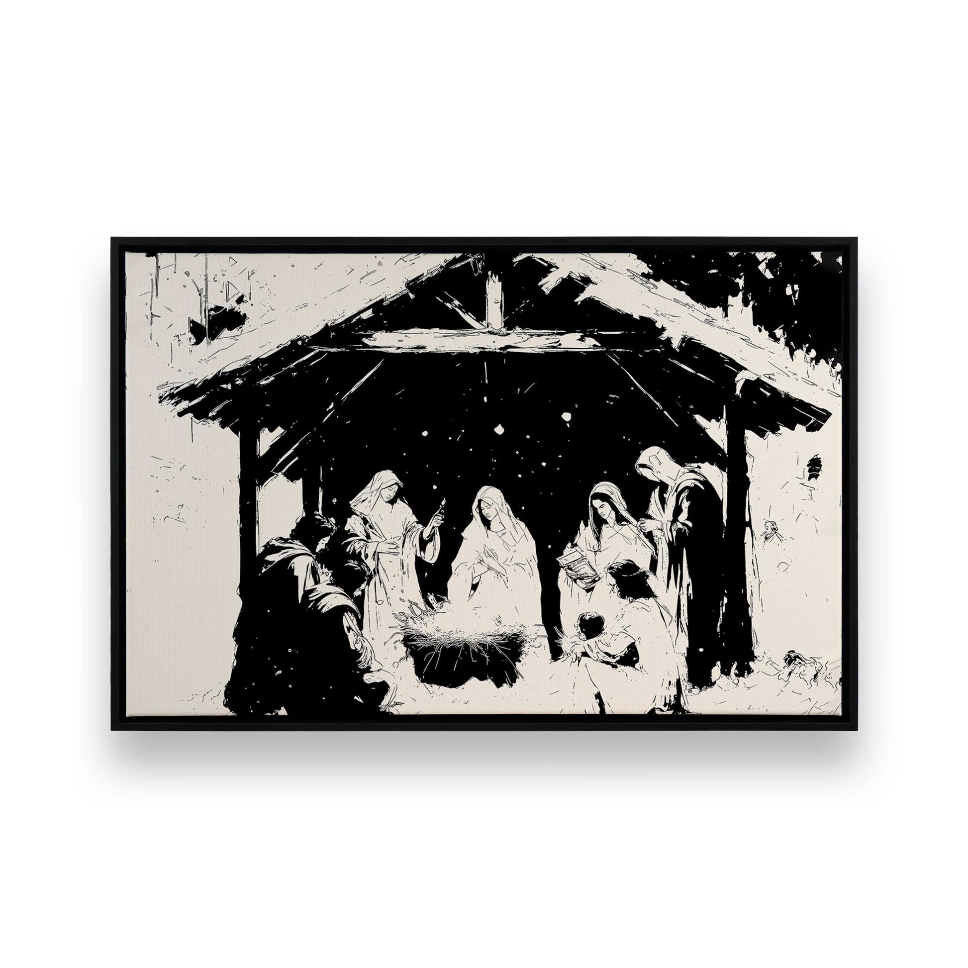 [Color:Satin Black], Picture of art in a Satin Black frame