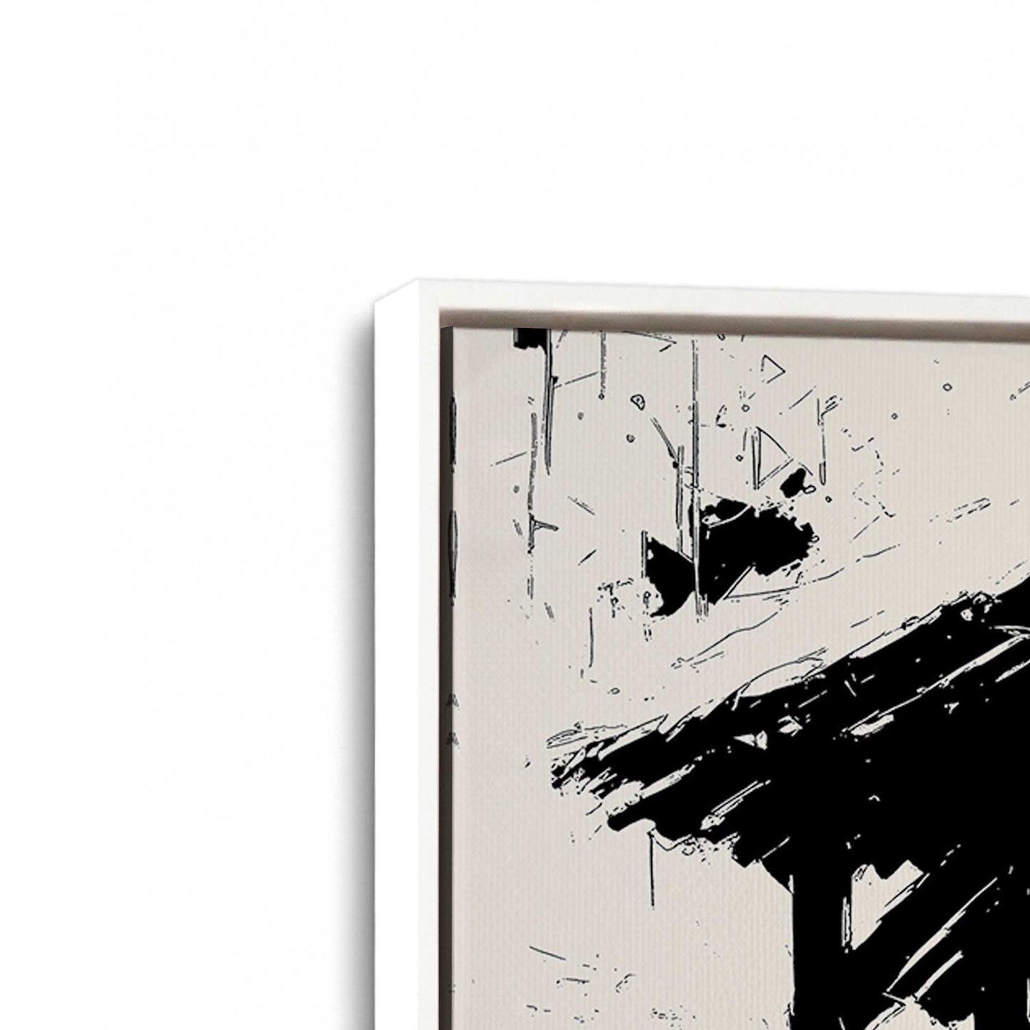 [Color:Opaque White], Picture of art in a White frame at an angle