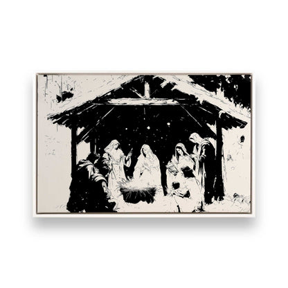 [Color:Opaque White], Picture of art in a White frame