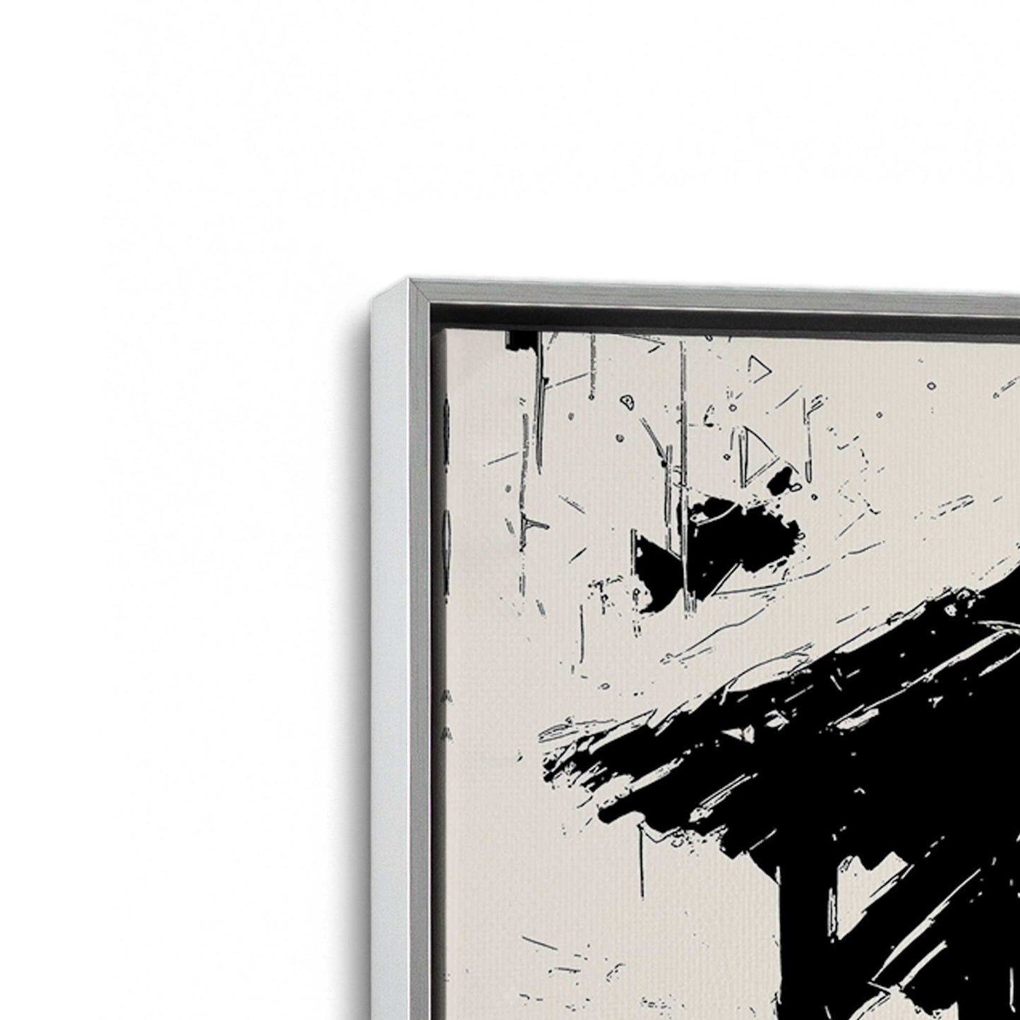 [Color:Polished Chrome], Picture of art in a Polished Chrome frame at an angle