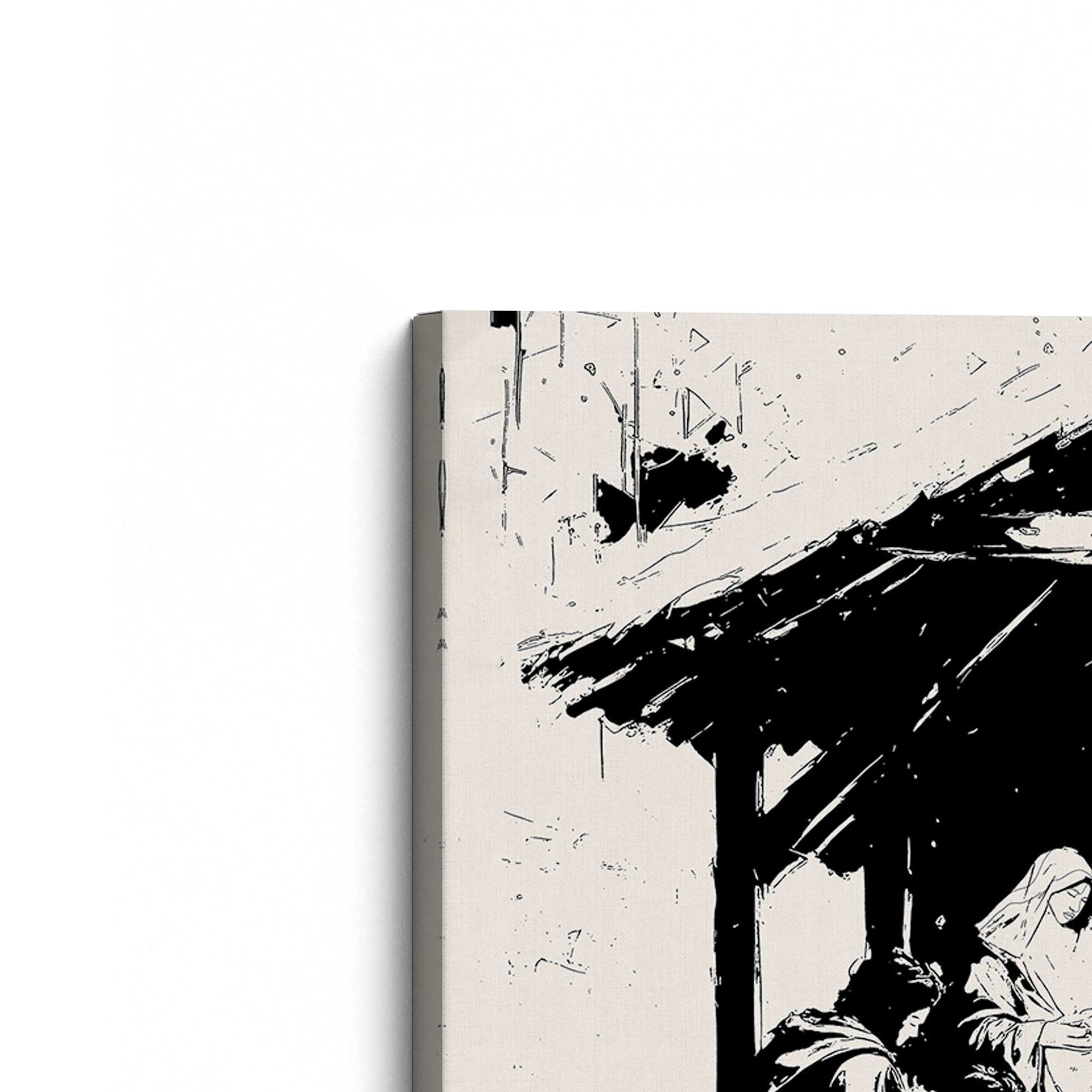 [Color:Stretched Canvas], Picture of the corner of the art