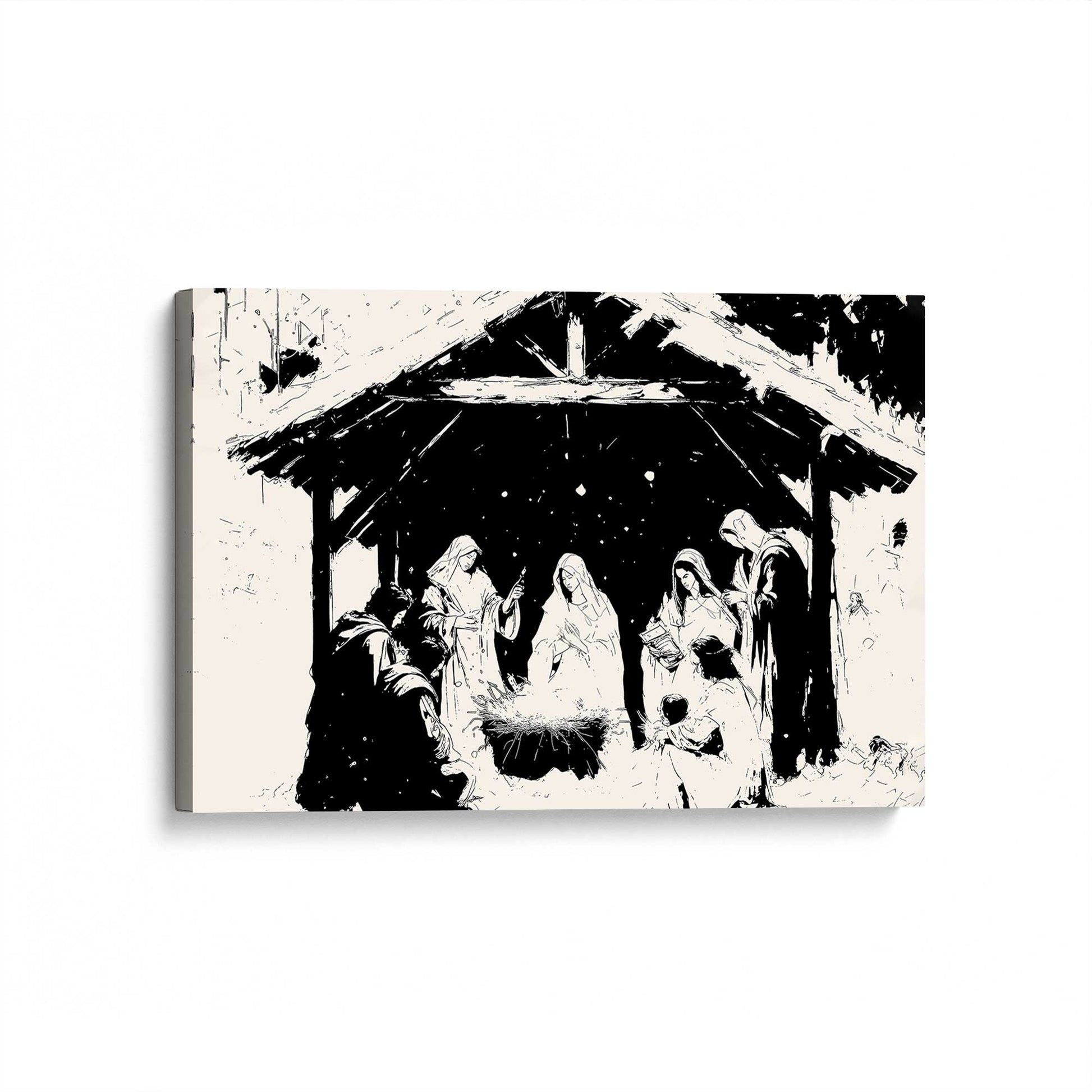 [Color:Stretched Canvas], Picture of art at an angle