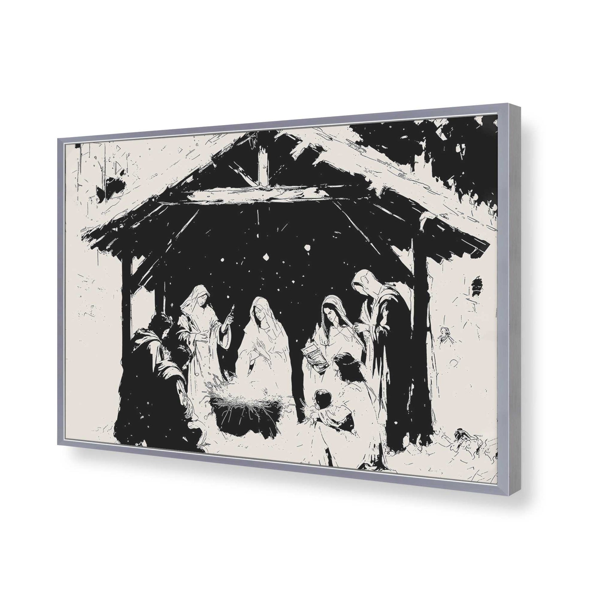 [Color:Polished Chrome], Picture of art in a Polished Chrome frame of the corner
