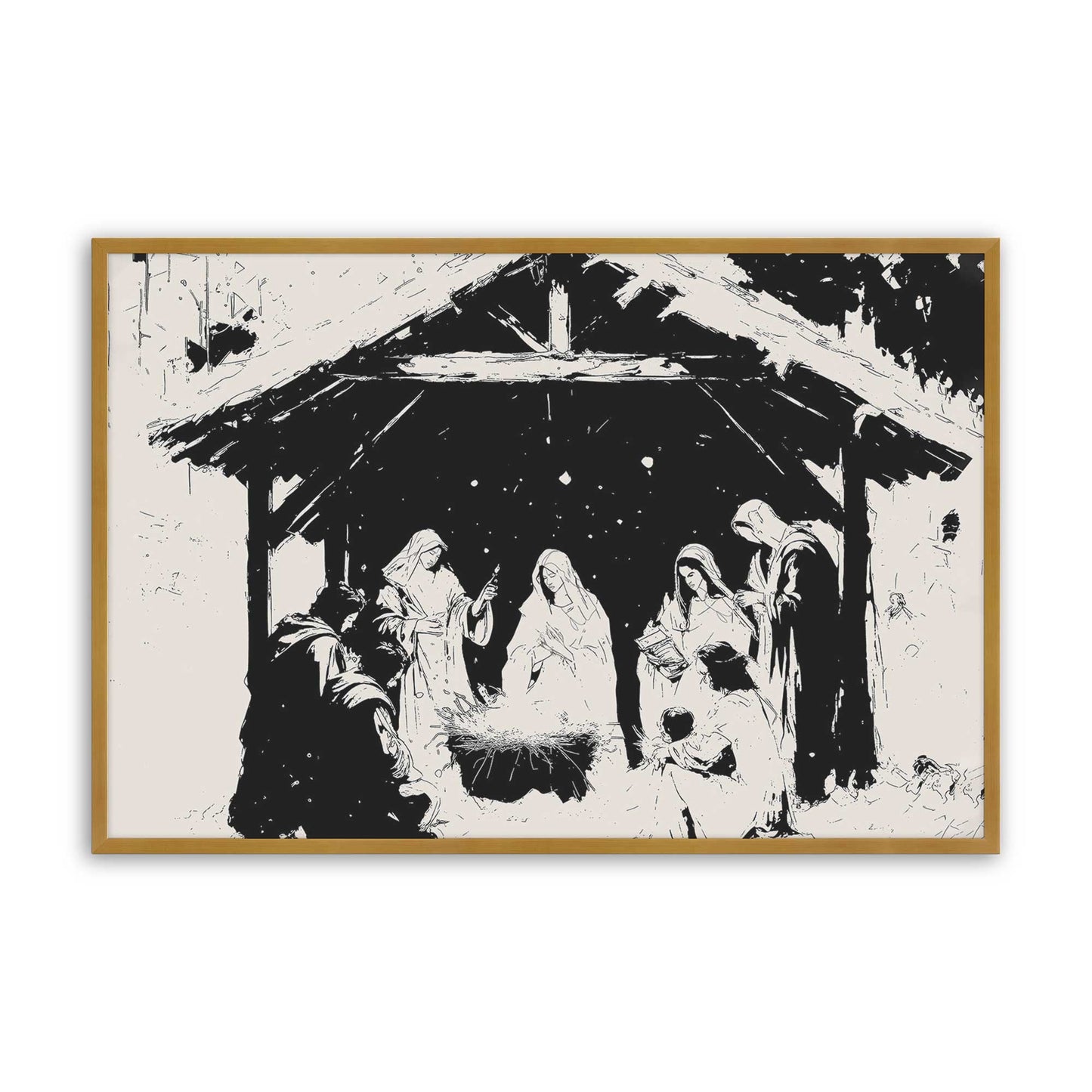 [Color:Polished Gold], Picture of art in a Polished Gold frame