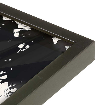 [Color:Satin Black], Picture of art in a Satin Black frame at an angle