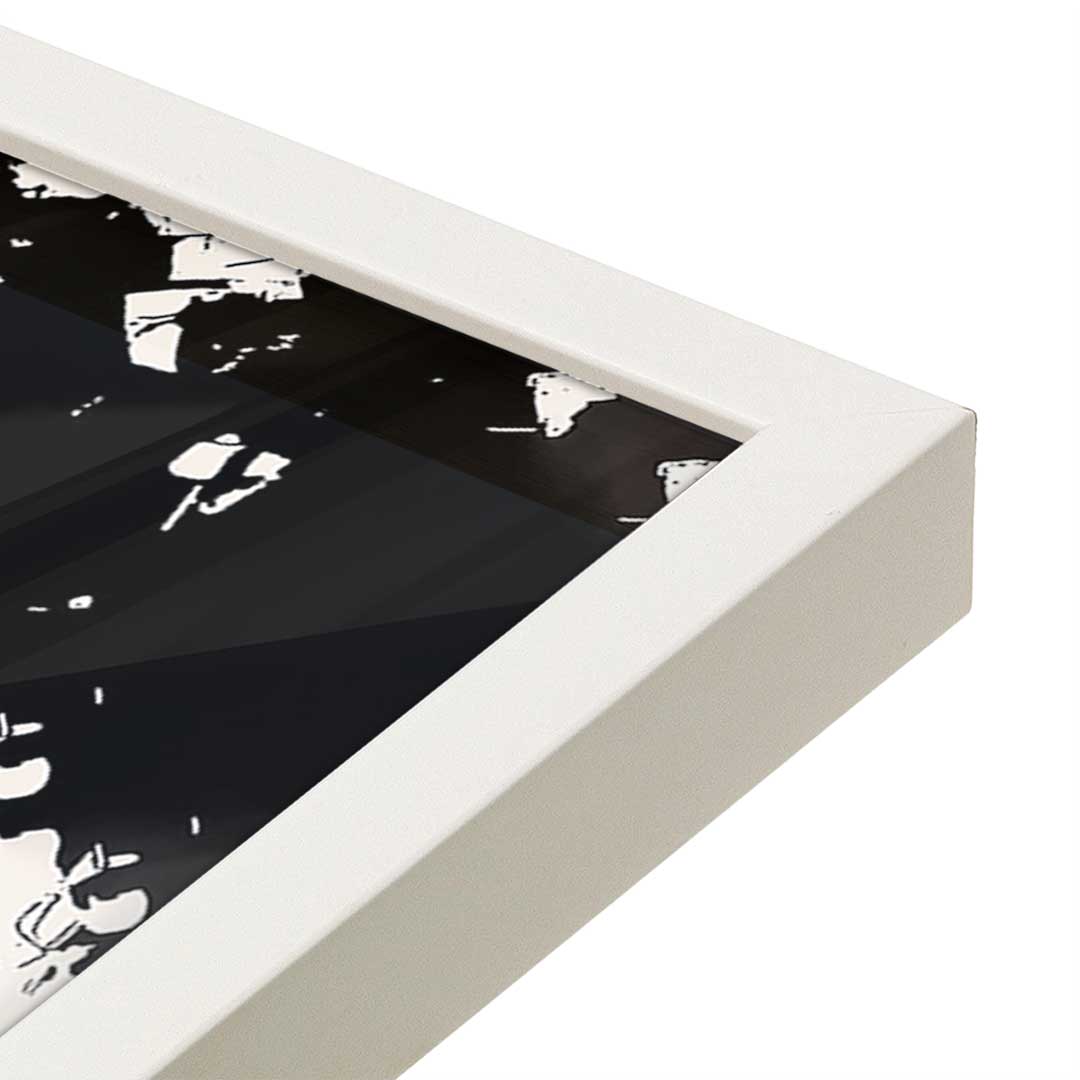 [Color:Opaque White], Picture of art in a Opaque White frame at an angle