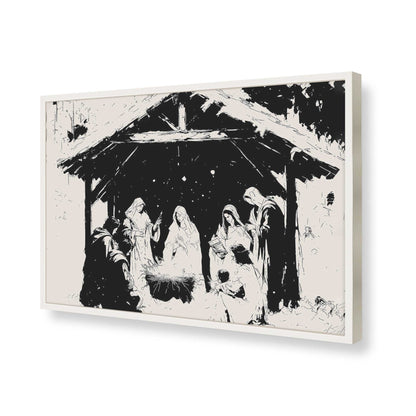 [Color:Opaque White], Picture of art in a Opaque White frame of the corner