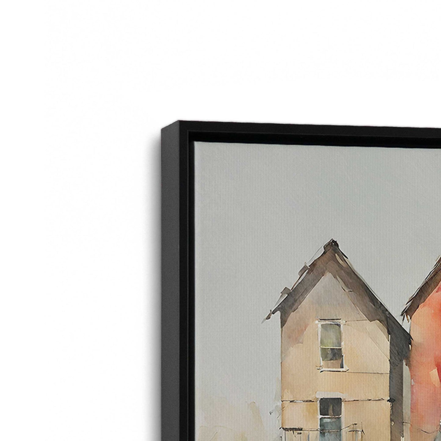 [Color:Satin Black], Picture of art in a Satin Black frame at an angle