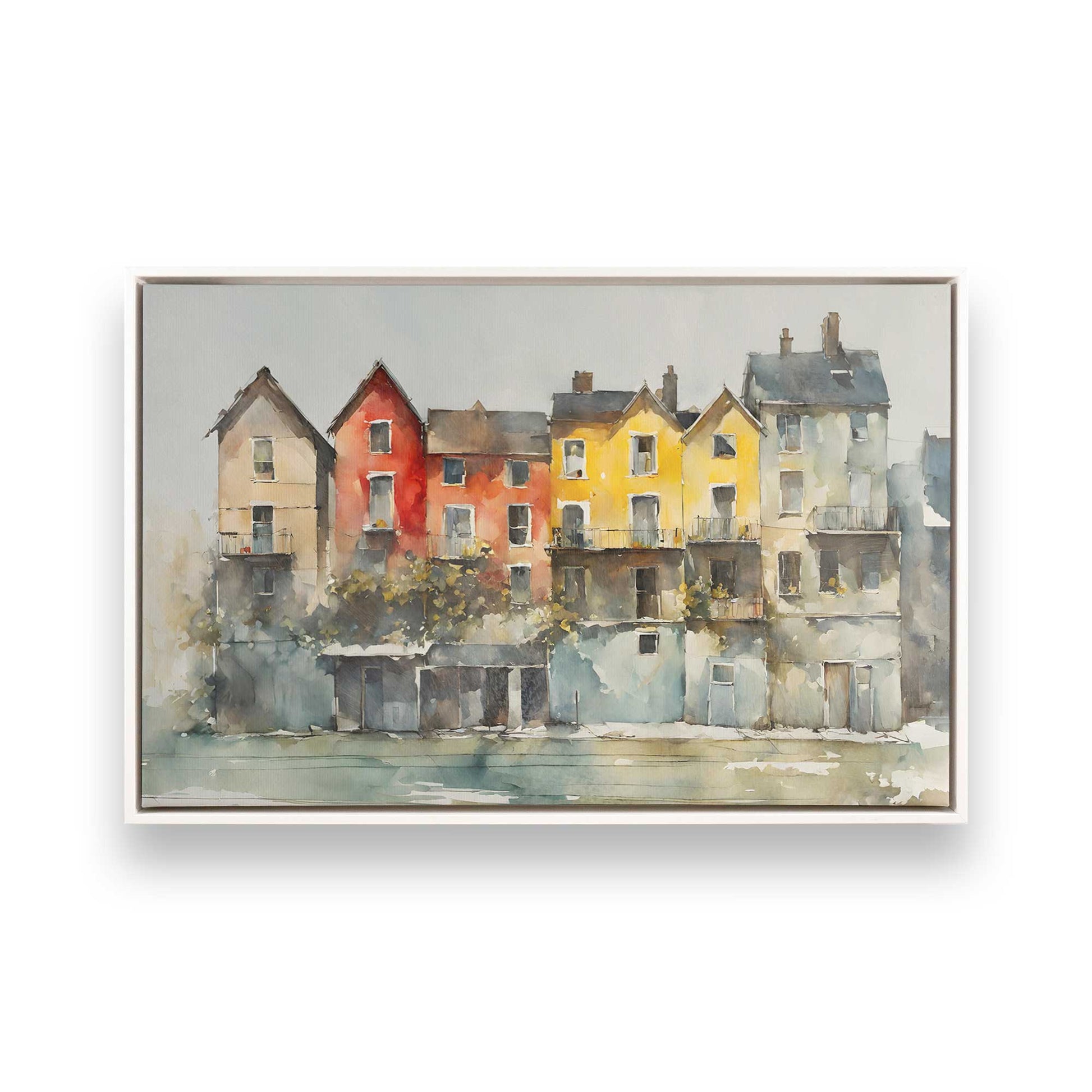 [Color:Opaque White], Picture of art in a White frame