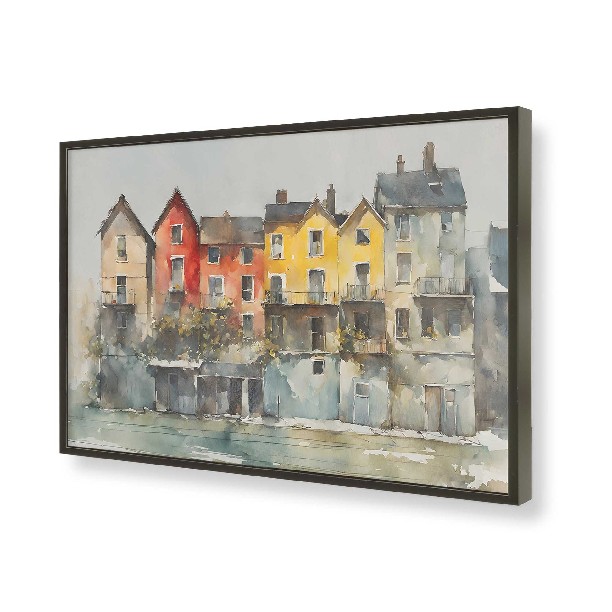 [Color:Satin Black], Picture of art in a Satin Black frame of the corner