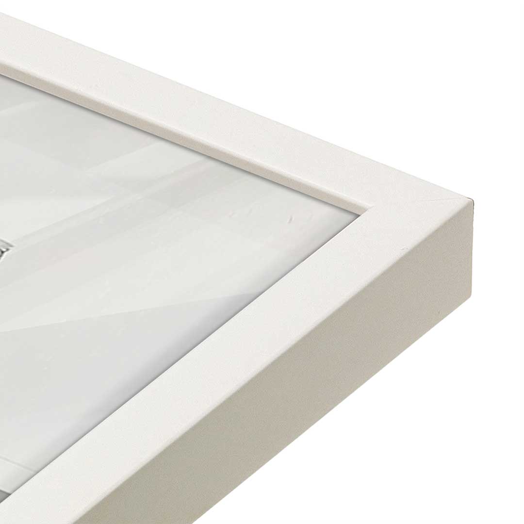 [Color:Opaque White], Picture of art in a Opaque White frame at an angle