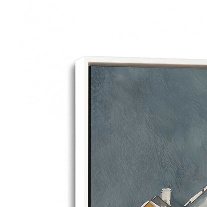 [Color:Opaque White], Picture of art in a White frame at an angle