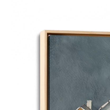 [Color:American Maple], Picture of art in a American Maple frame at an angle