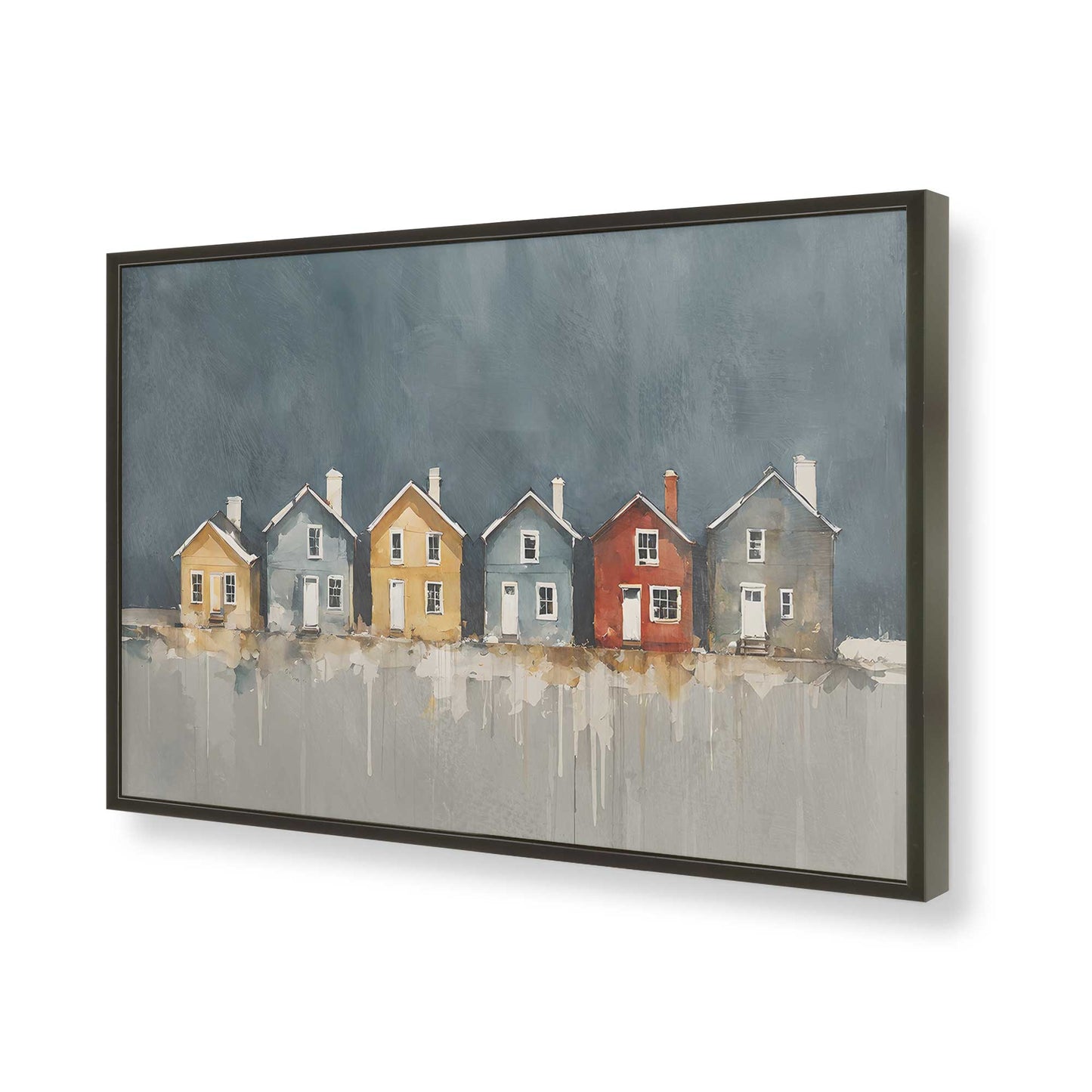 [Color:Satin Black], Picture of art in a Satin Black frame of the corner
