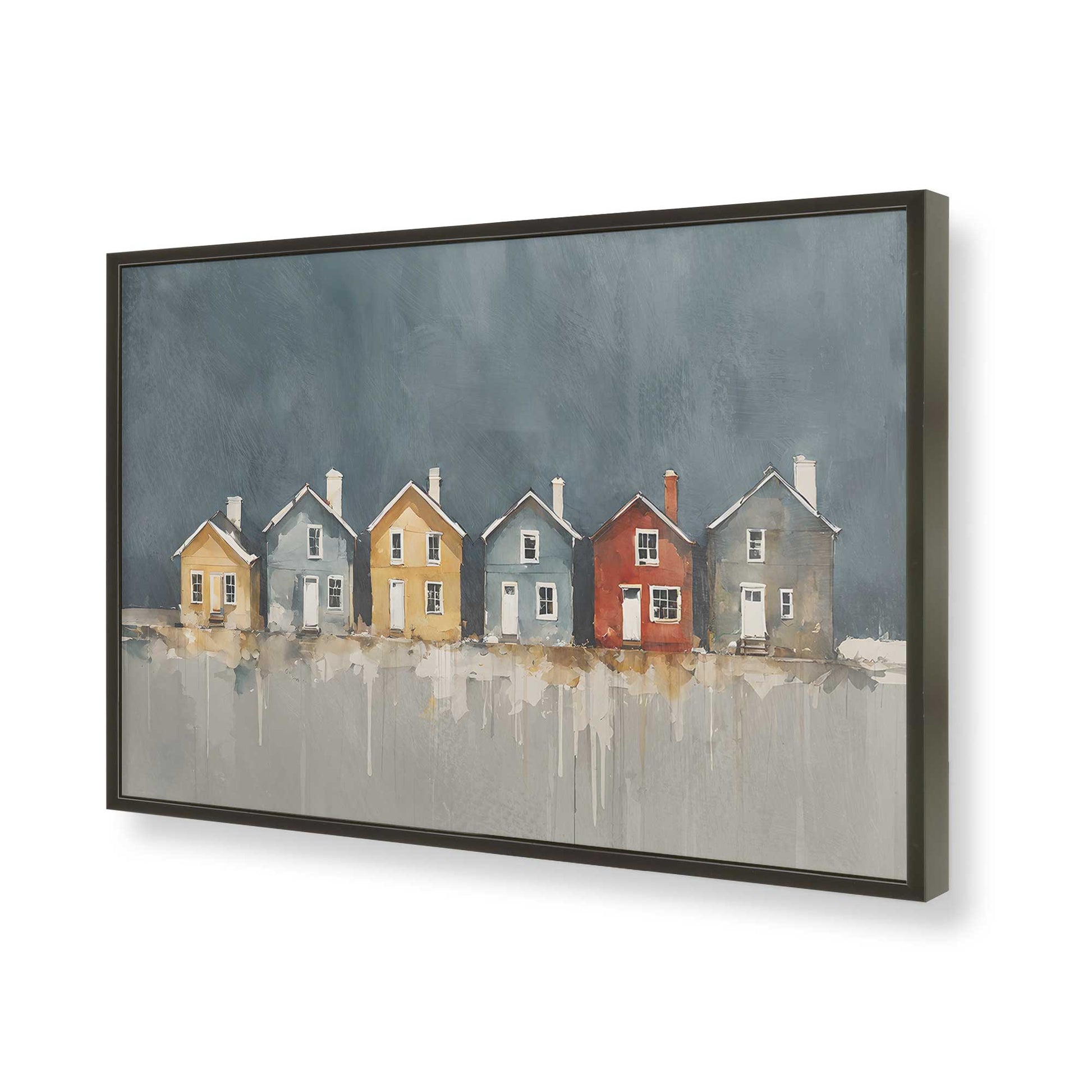 [Color:Satin Black], Picture of art in a Satin Black frame of the corner