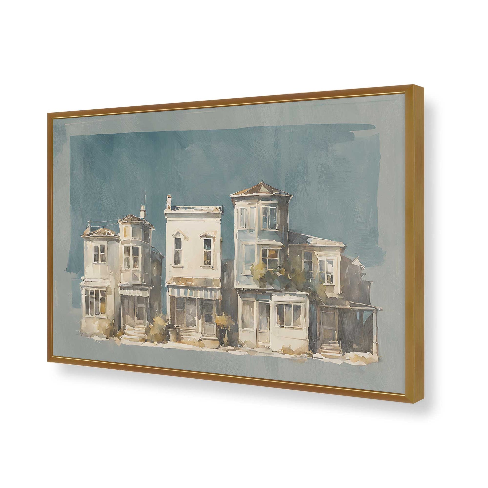 [Color:Polished Gold], Picture of art in a Polished Gold frame of the corner