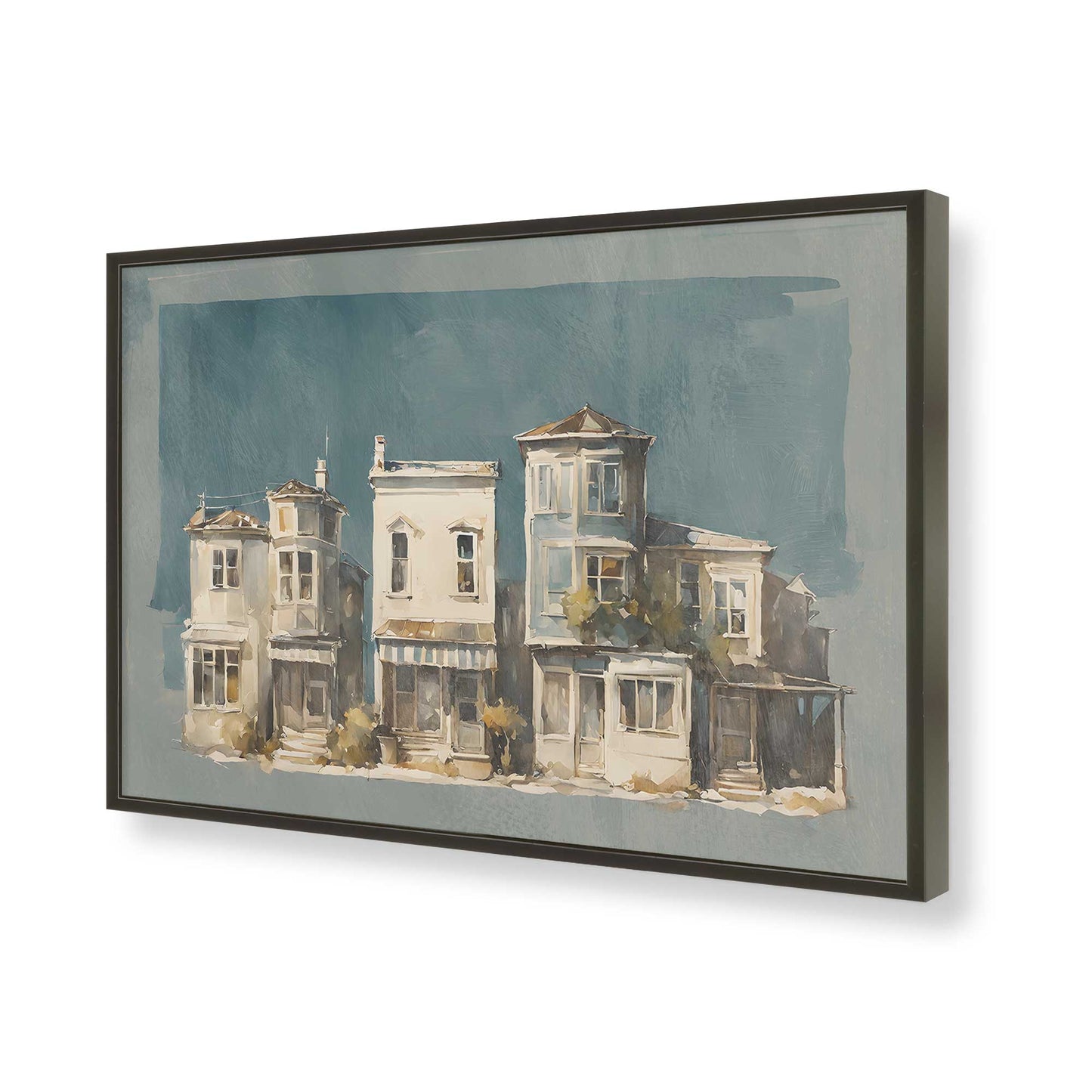 [Color:Satin Black], Picture of art in a Satin Black frame of the corner