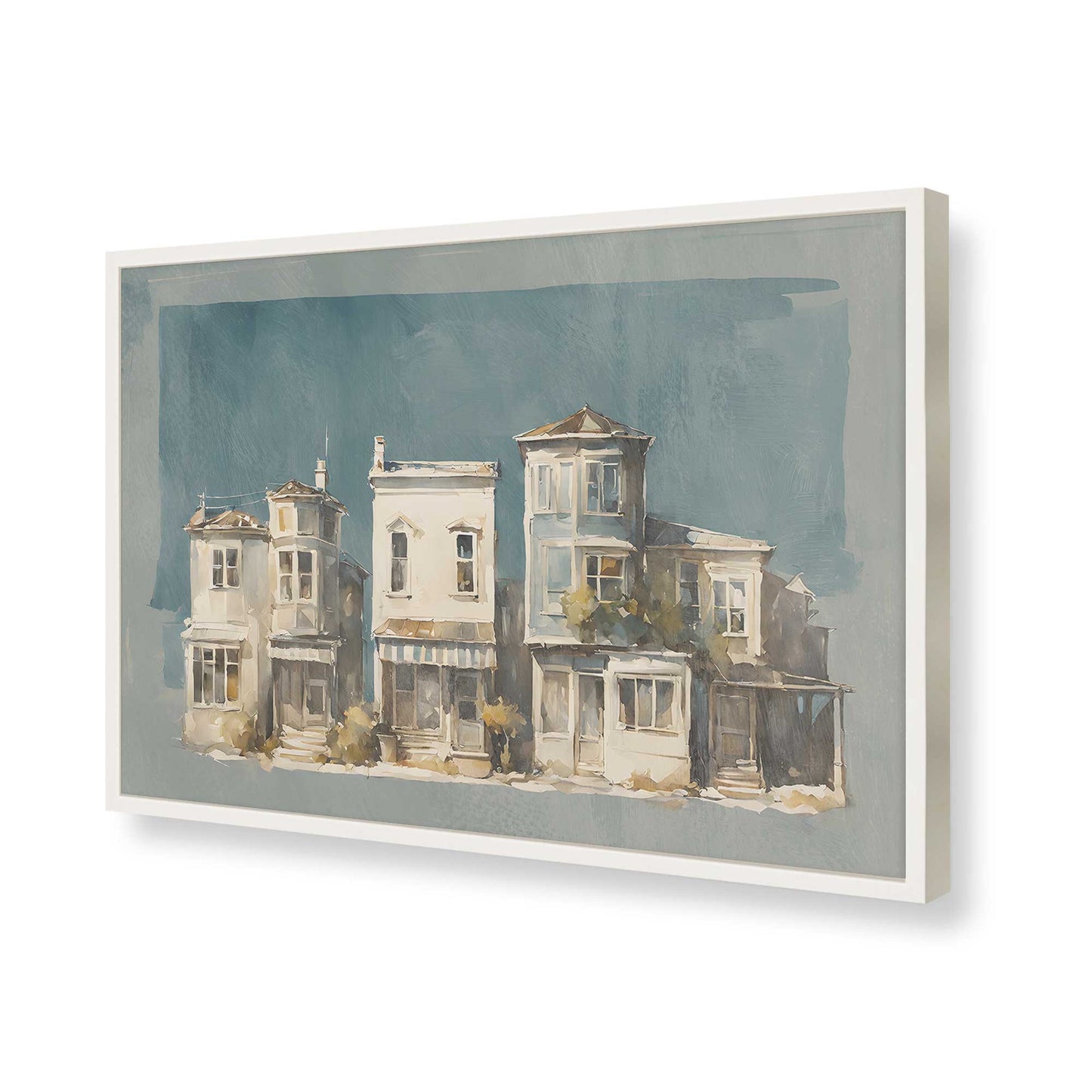 [Color:Opaque White], Picture of art in a Opaque White frame of the corner