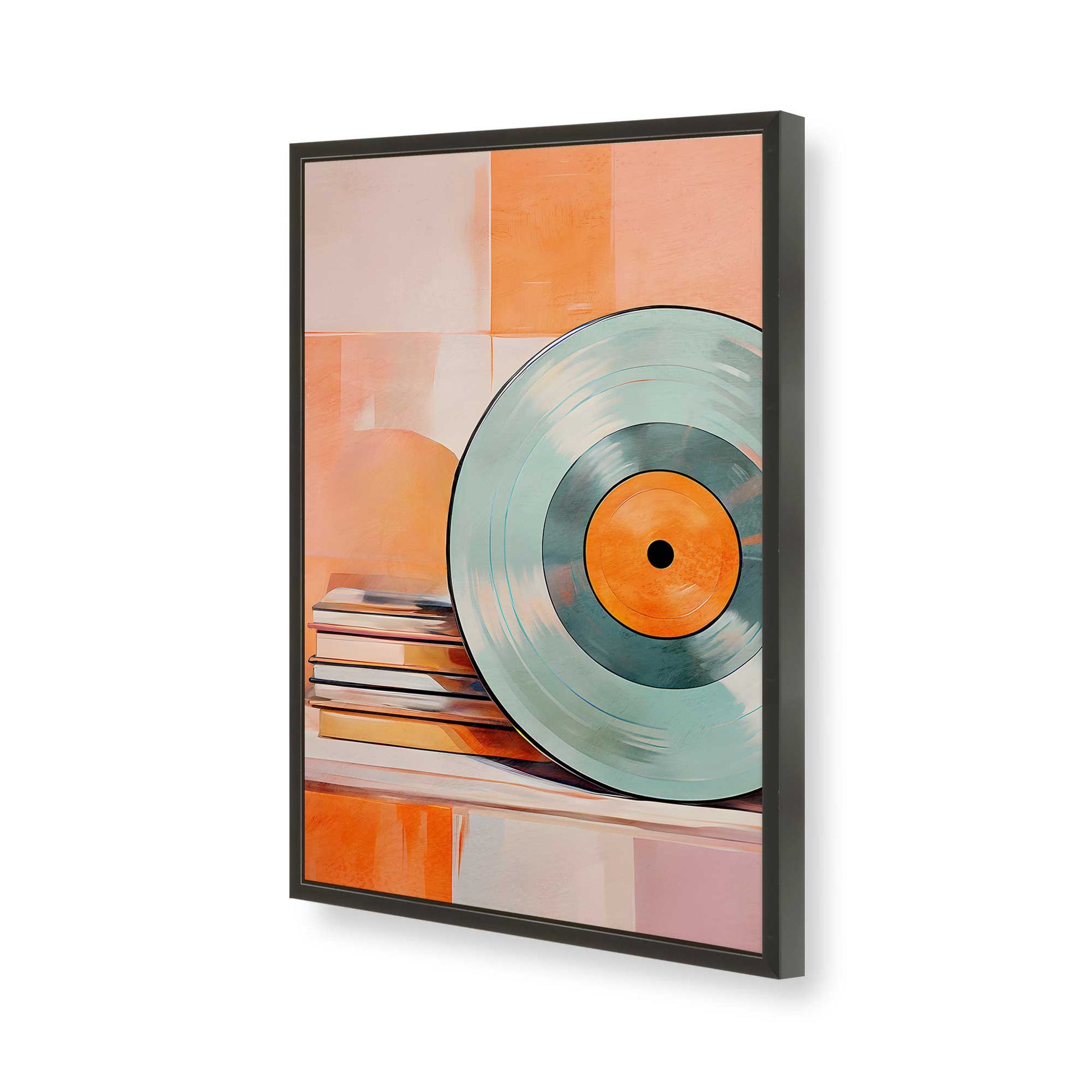 [Color:Satin Black], Picture of art in a Satin Black frame of the corner