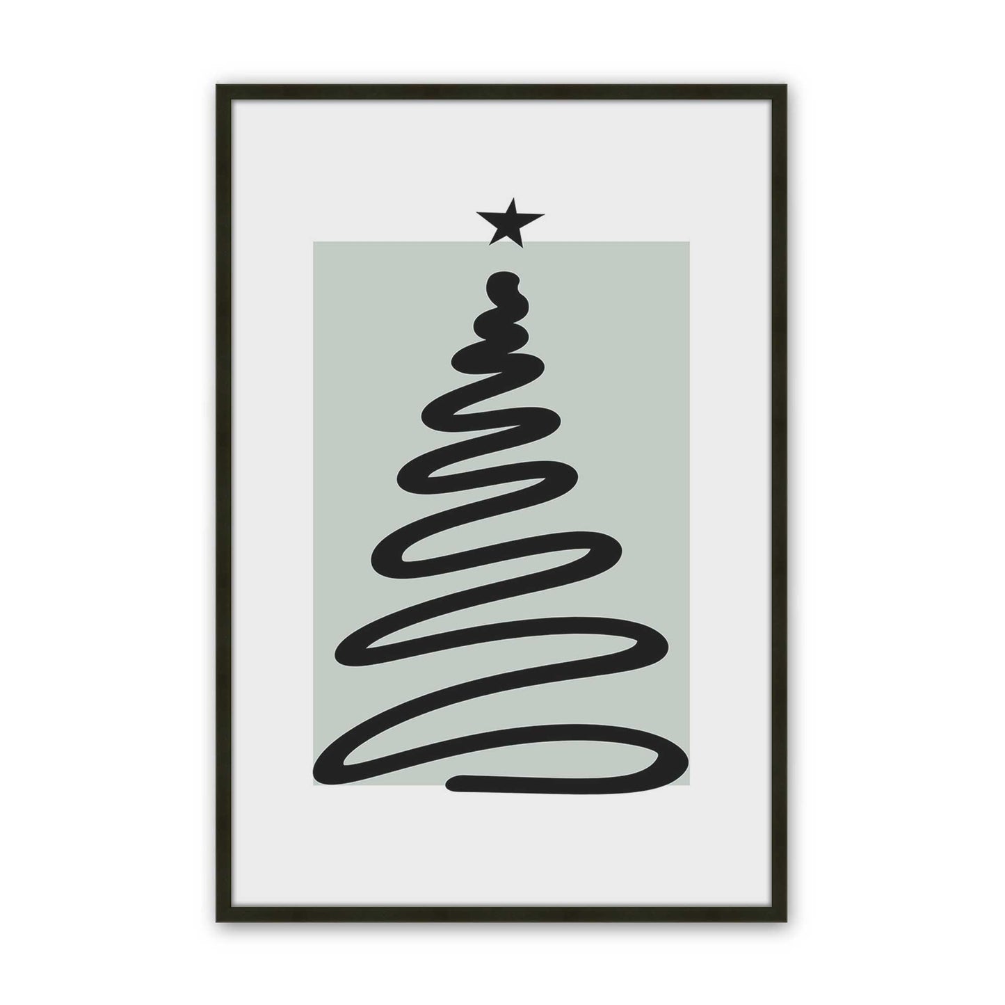 [Color:Satin Black], Picture of art in a Satin Black frame