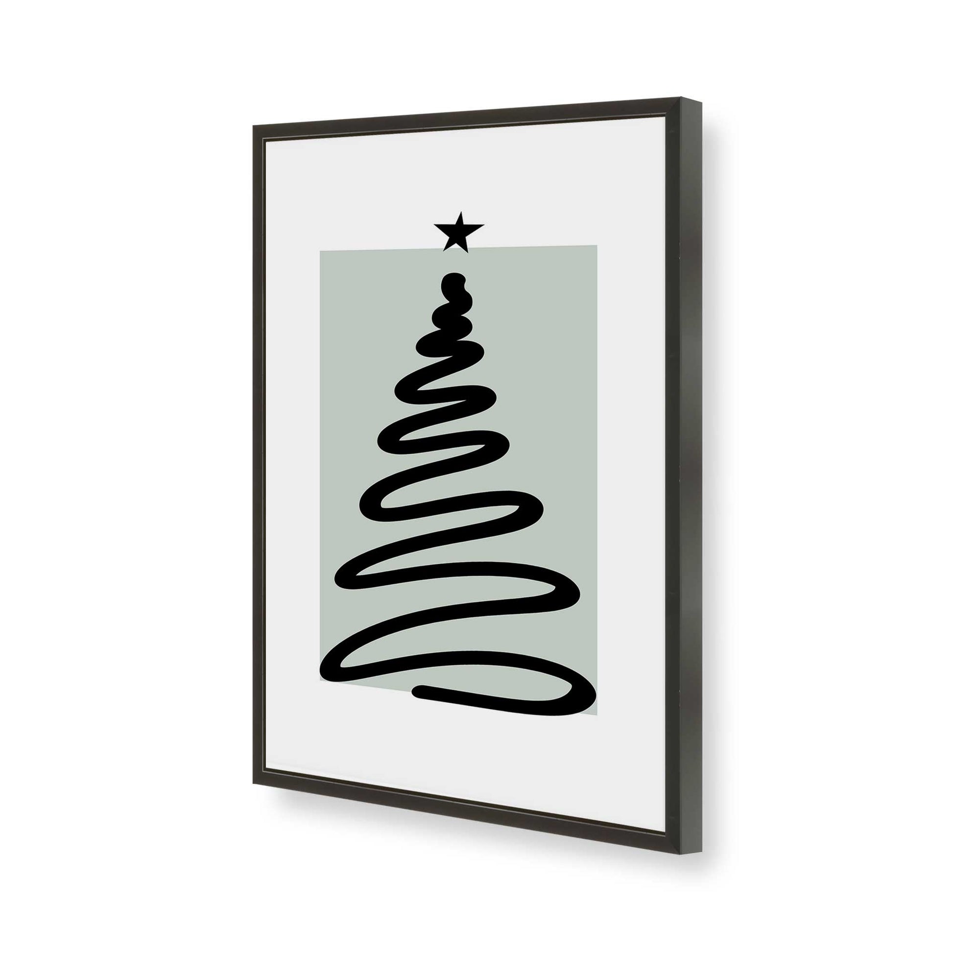 [Color:Satin Black], Picture of art in a Satin Black frame of the corner